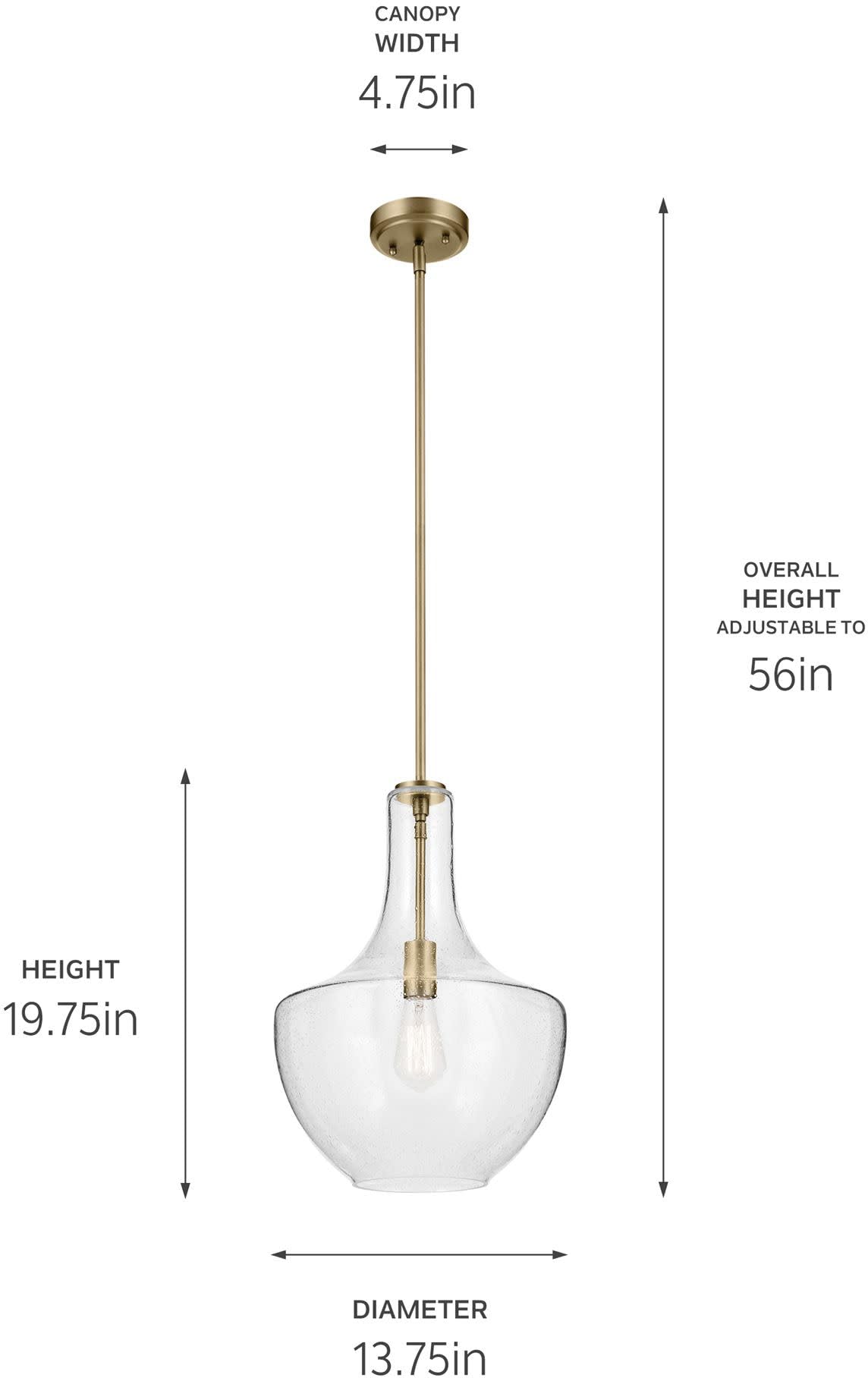 19.75" Kitchen Bell Pendant in Olde Bronze®, 1-Light Clear Glass Pendant Light, (19.75" H x 13.75" W), 42046OZ