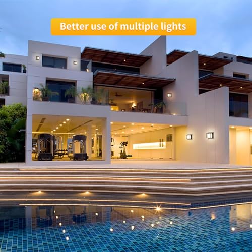 18W Modern Outdoor Lights for House, Front Porch Lights, Exterior Wall Mount Light Fixtures 3000K, Outdoor Patio LED Lights Waterproof, Aluminium Black Warm White