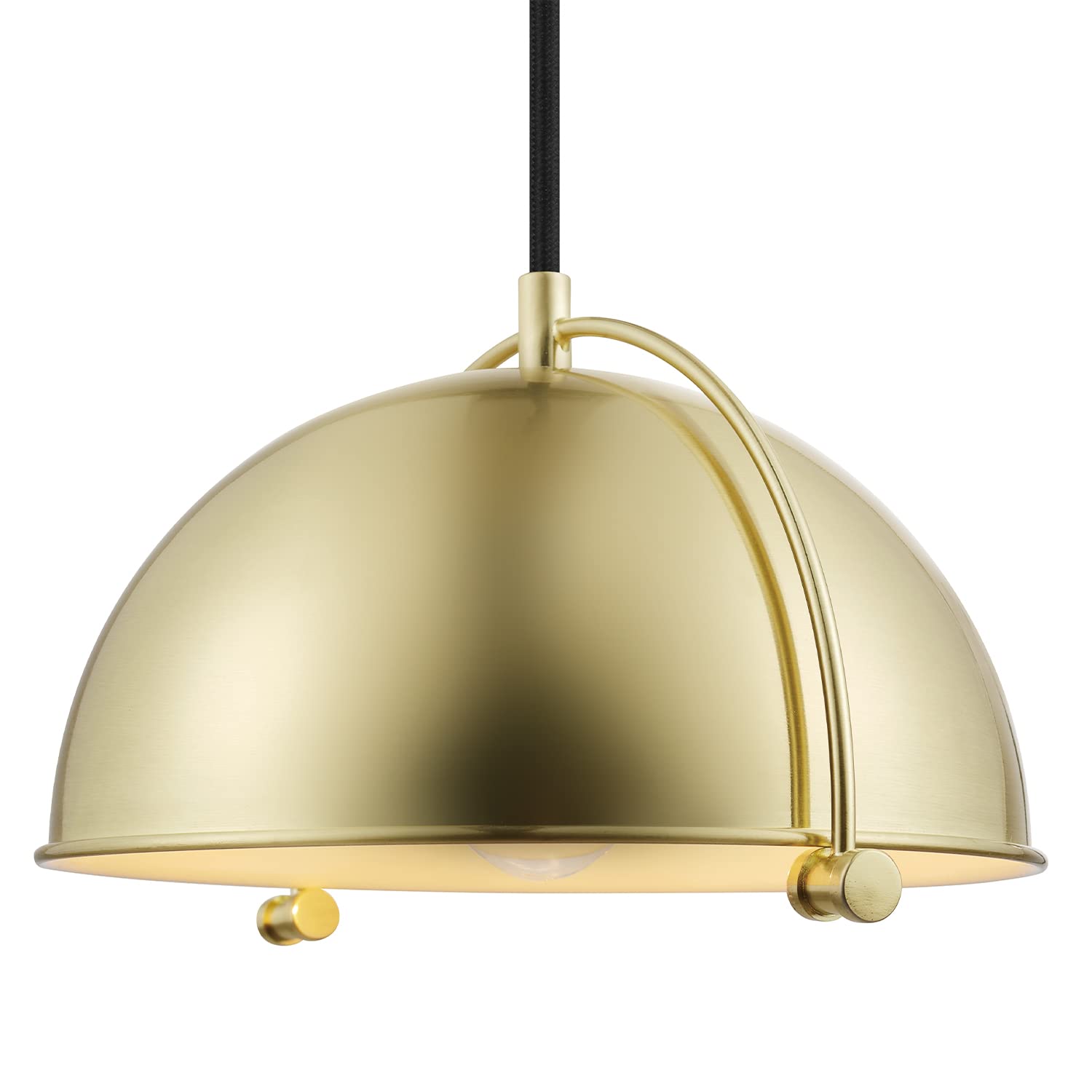 1-Light Pendant Lighting, Matte Brass, Bulb Not Included