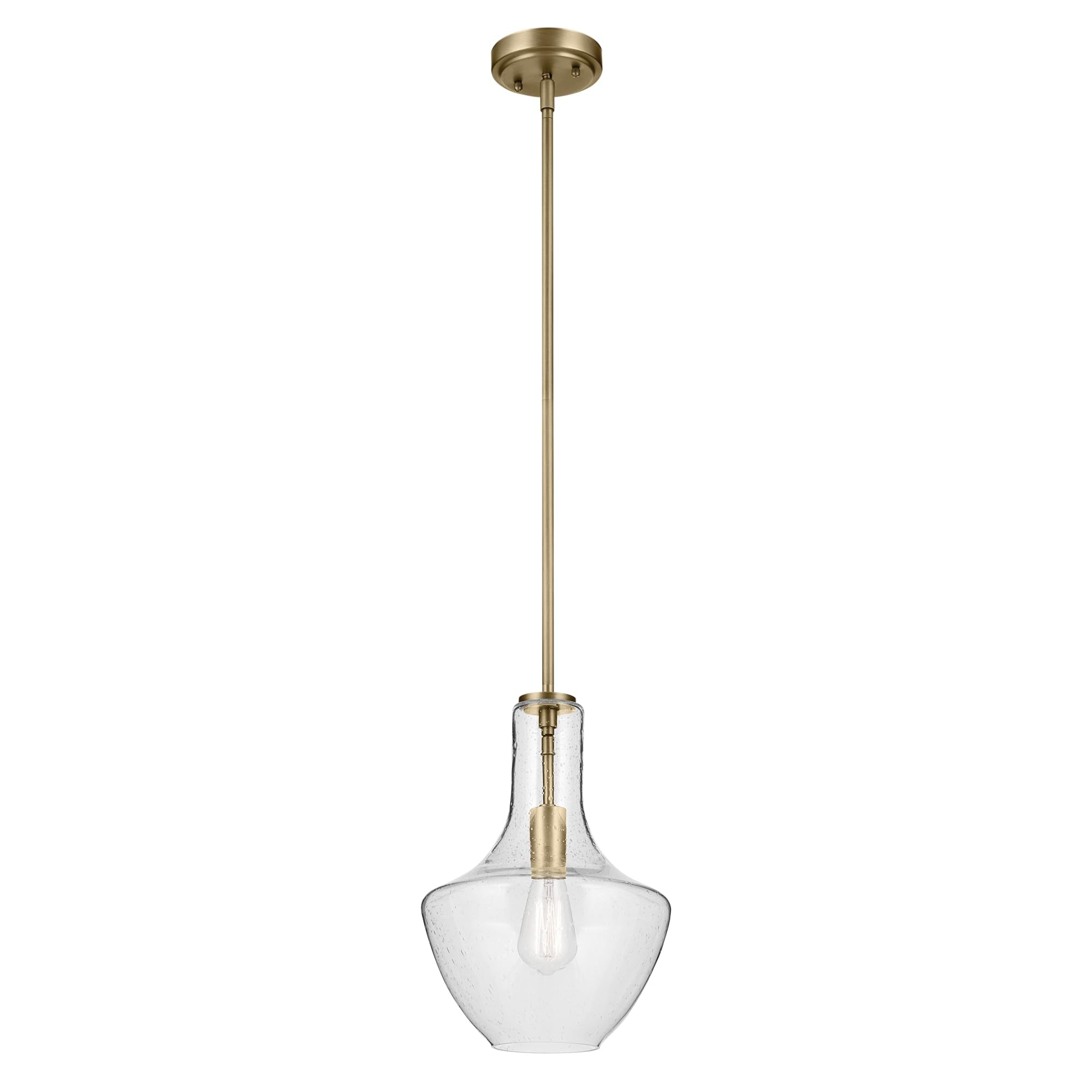 19.75" Kitchen Bell Pendant in Olde Bronze®, 1-Light Clear Glass Pendant Light, (19.75" H x 13.75" W), 42046OZ