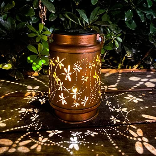 Hummingbird Solar Lantern Lights Outdoor Hanging, Metal Decor Lanterns-Waterproof LED Decorative Light for Garden Patio Yard Lawn Backyard Front Porch as Gifts for Mom Grandma Women