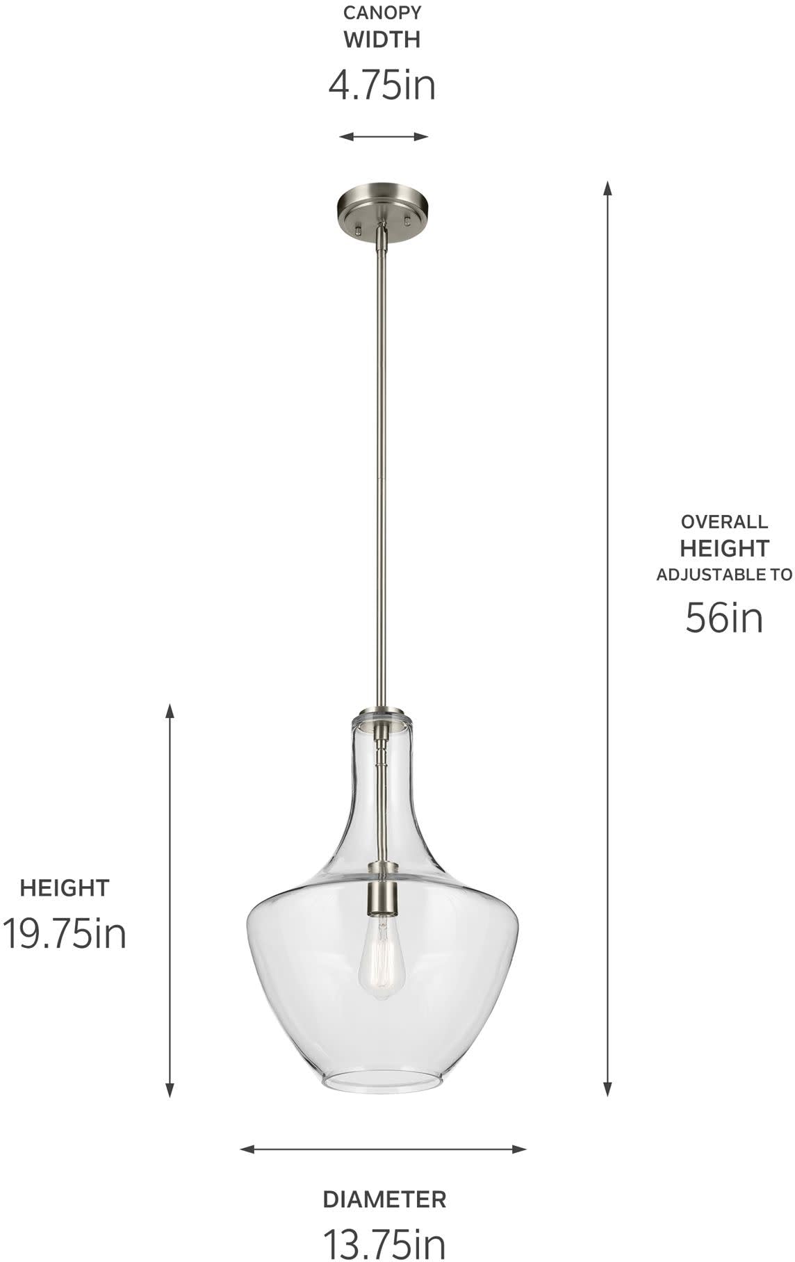 19.75" Kitchen Bell Pendant in Olde Bronze®, 1-Light Clear Glass Pendant Light, (19.75" H x 13.75" W), 42046OZ