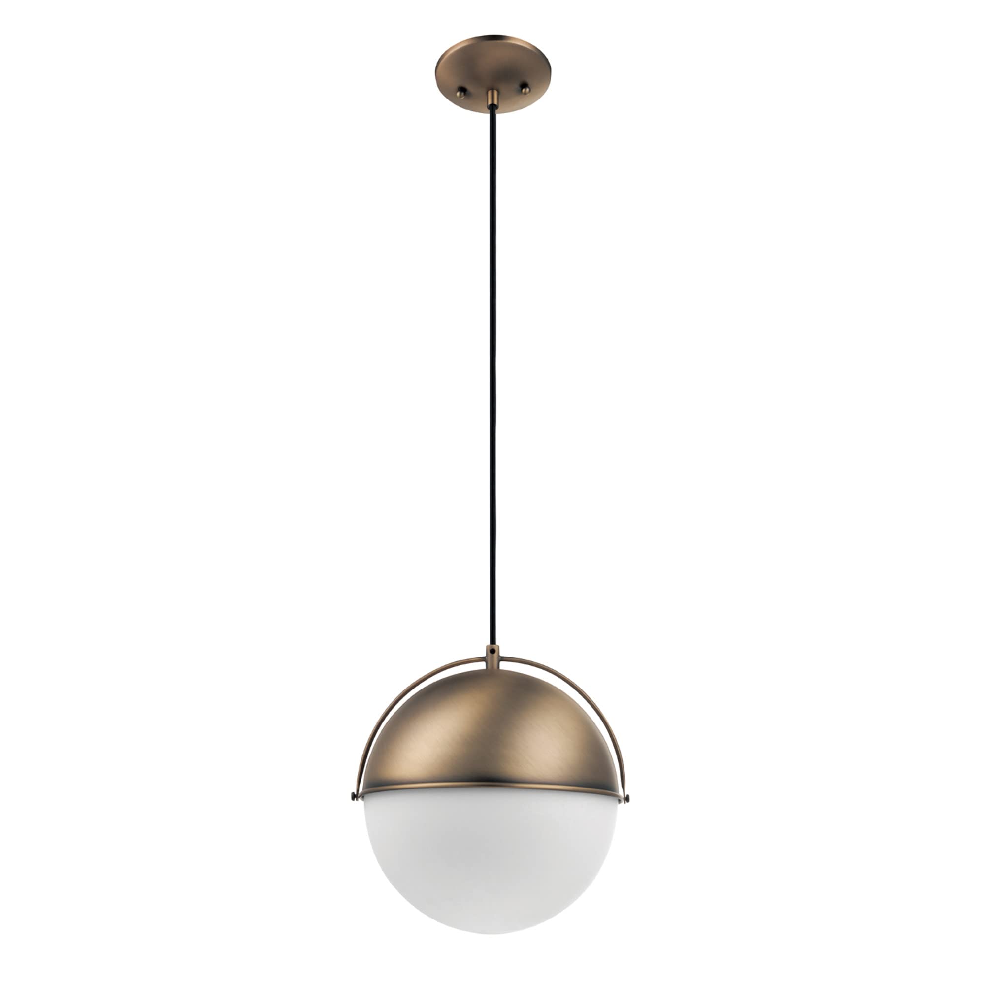 1-Light Pendant Lighting, Matte Brass, Bulb Not Included