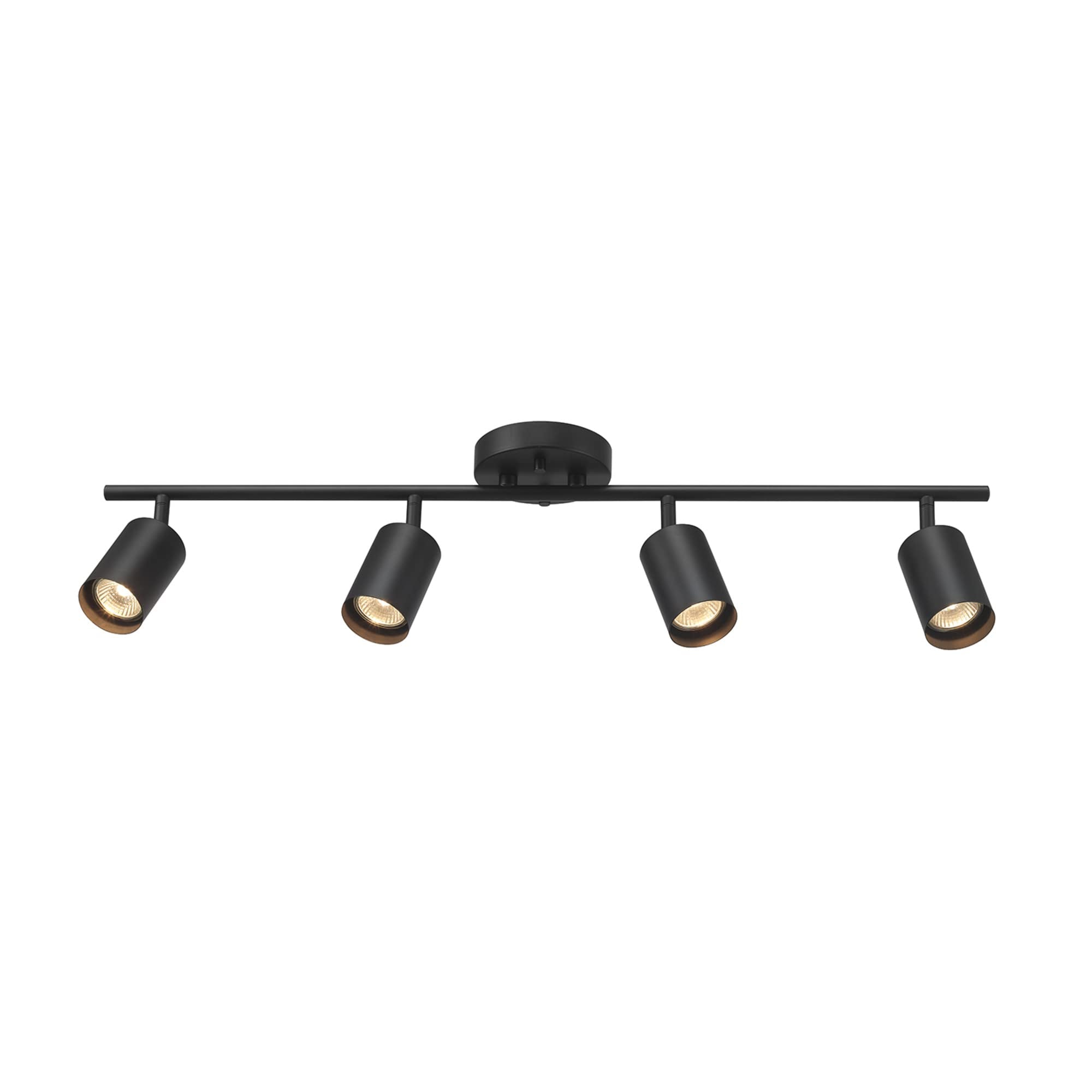 4-Light Track Lighting, Brushed Nickel Finish, Bulb Not Included