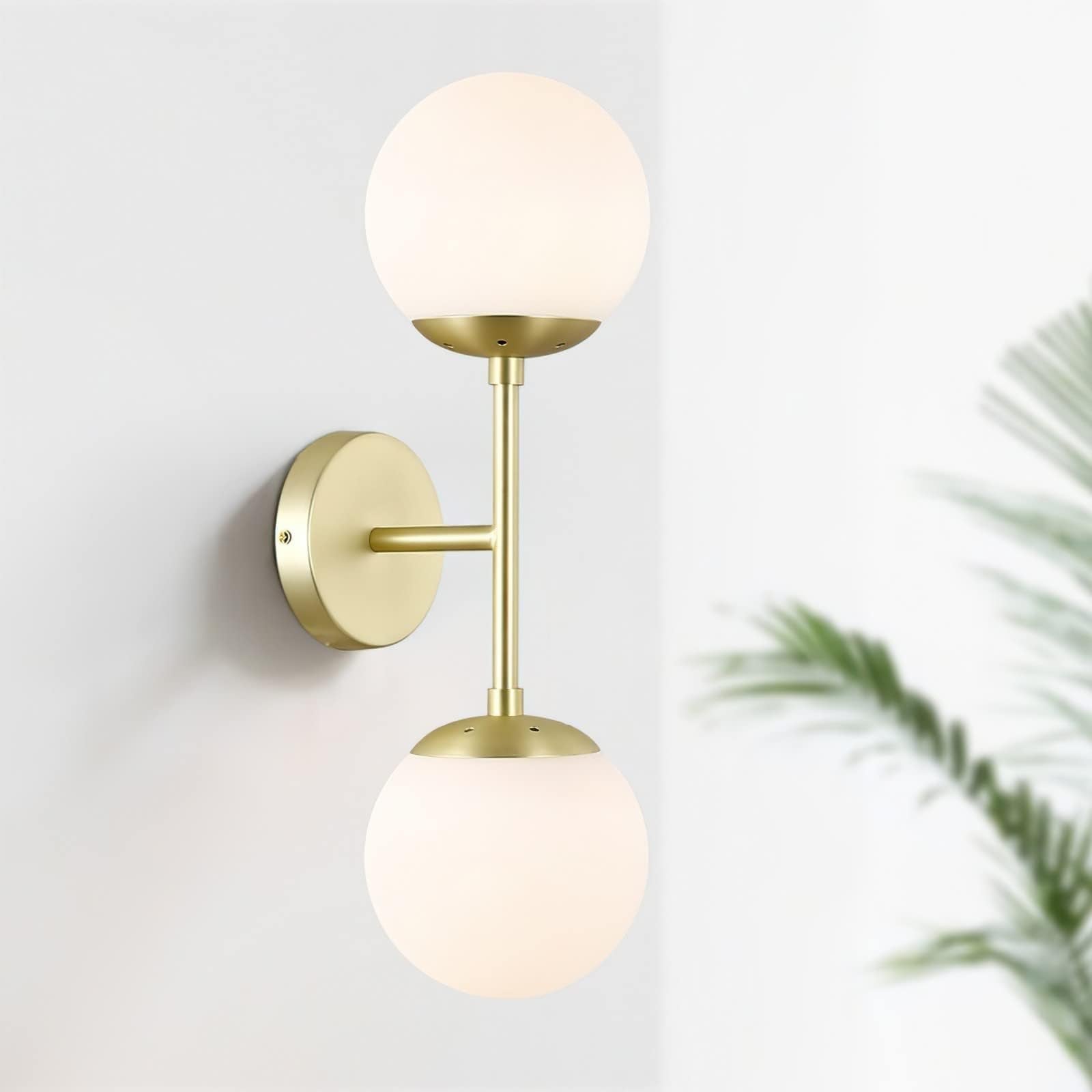 Mid Century Modern Bathroom Vanity Light Matte Black Bathroom Vanity Light Fixtures Globe Sconce 2 Light Bathroom Vanity Light Gold Vanity Light Mid Century Wall Sconce