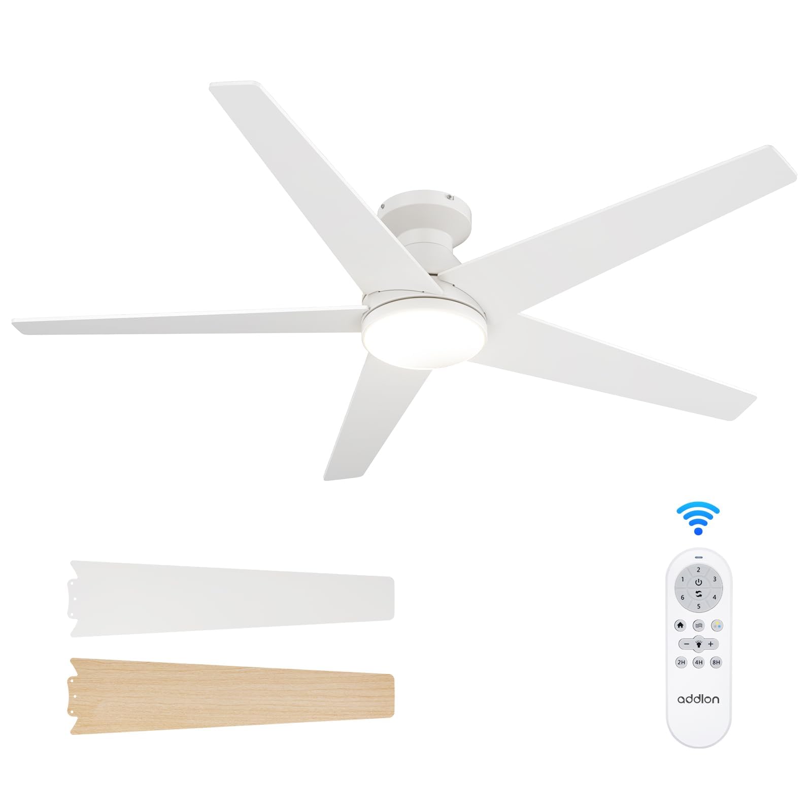 Ceiling Fans with Lights, 42 Inch Low Profile Ceiling Fan with Light and Remote Control, Flush Mount, Reversible, 3CCT, Dimmable, Quiet, Black Small Ceiling Fan for Bedroom Indoor/Outdoor Use