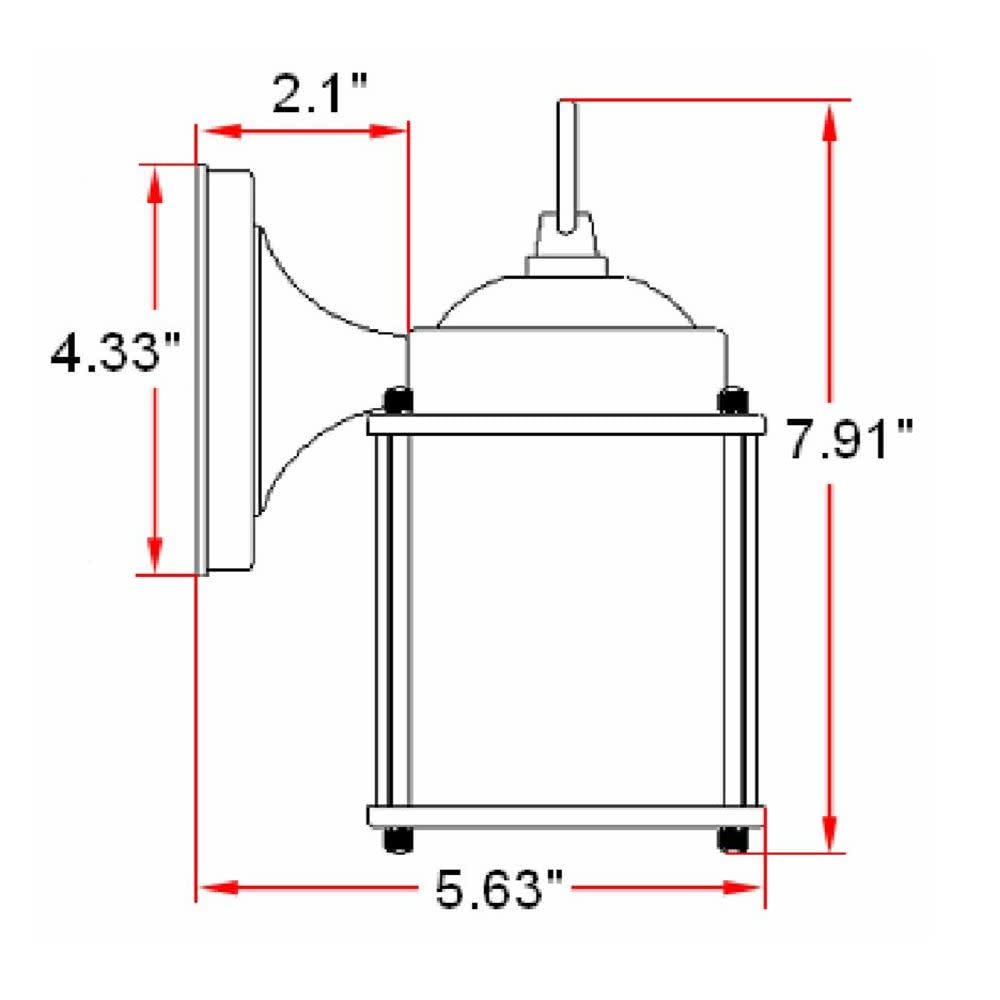 Coach Traditional 1-Light Outdoor/Indoor Wall Light with Clear Glass for Porch Entryway Patio, Oil Rubbed Bronze