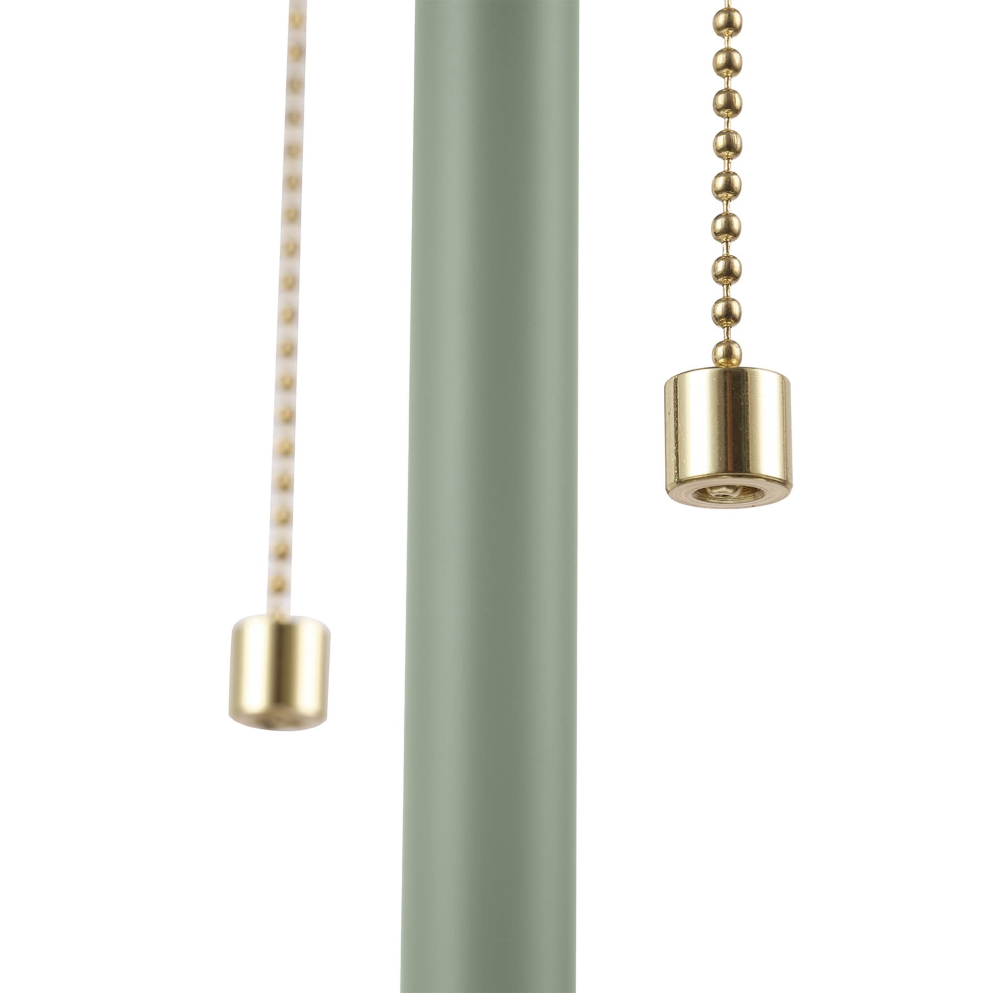 21" 2-Light Table Lamp, Sage Green, Double On/Off Pull Chain