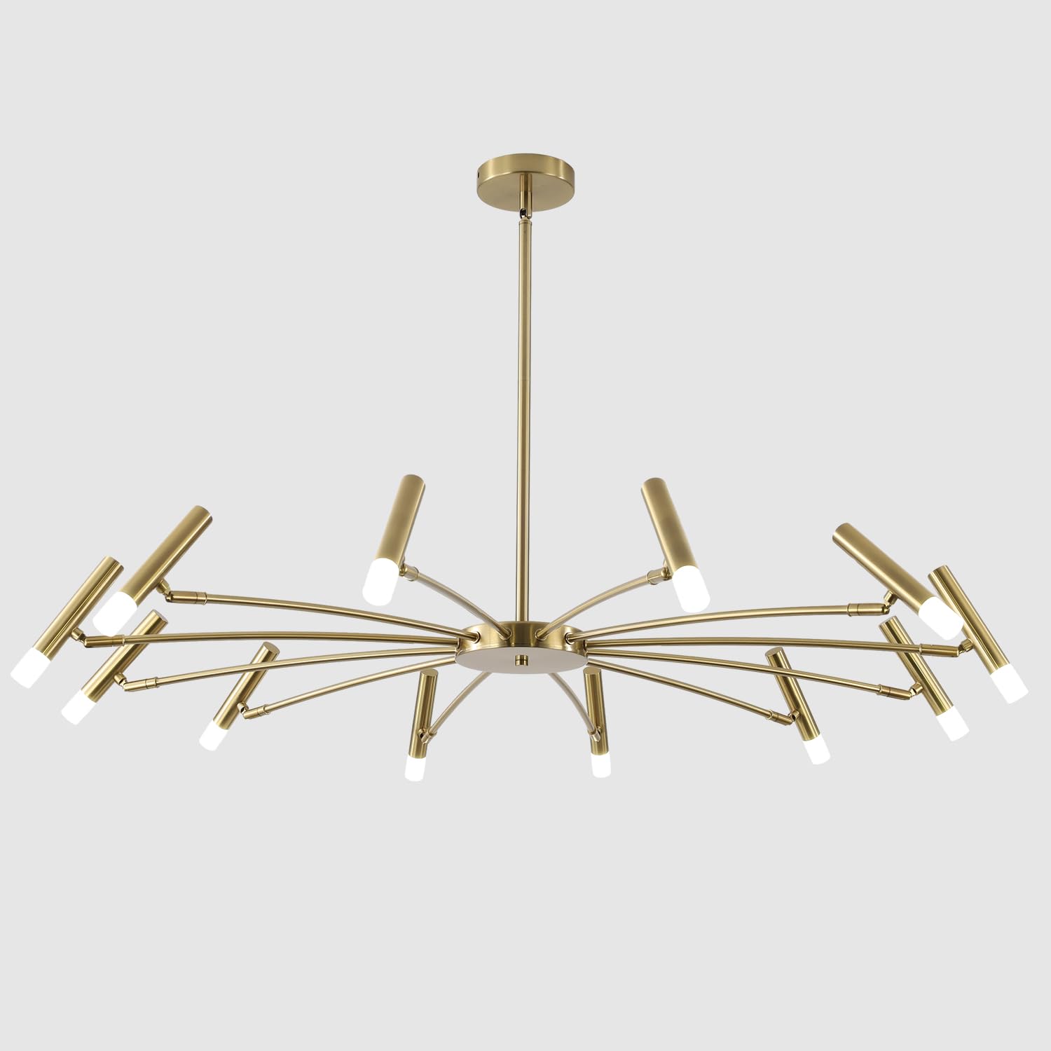 Lighting Mid Century Modern Flush Mount Ceiling Light White Gold Industrial Vintage Semi Flush Mount Close to Ceiling Light Farmhouse 6-Light Sputnik Chandelier Ceiling Lamp Flush Mount