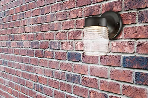 Indoor/Outdoor Integrated LED Wall Light, Black