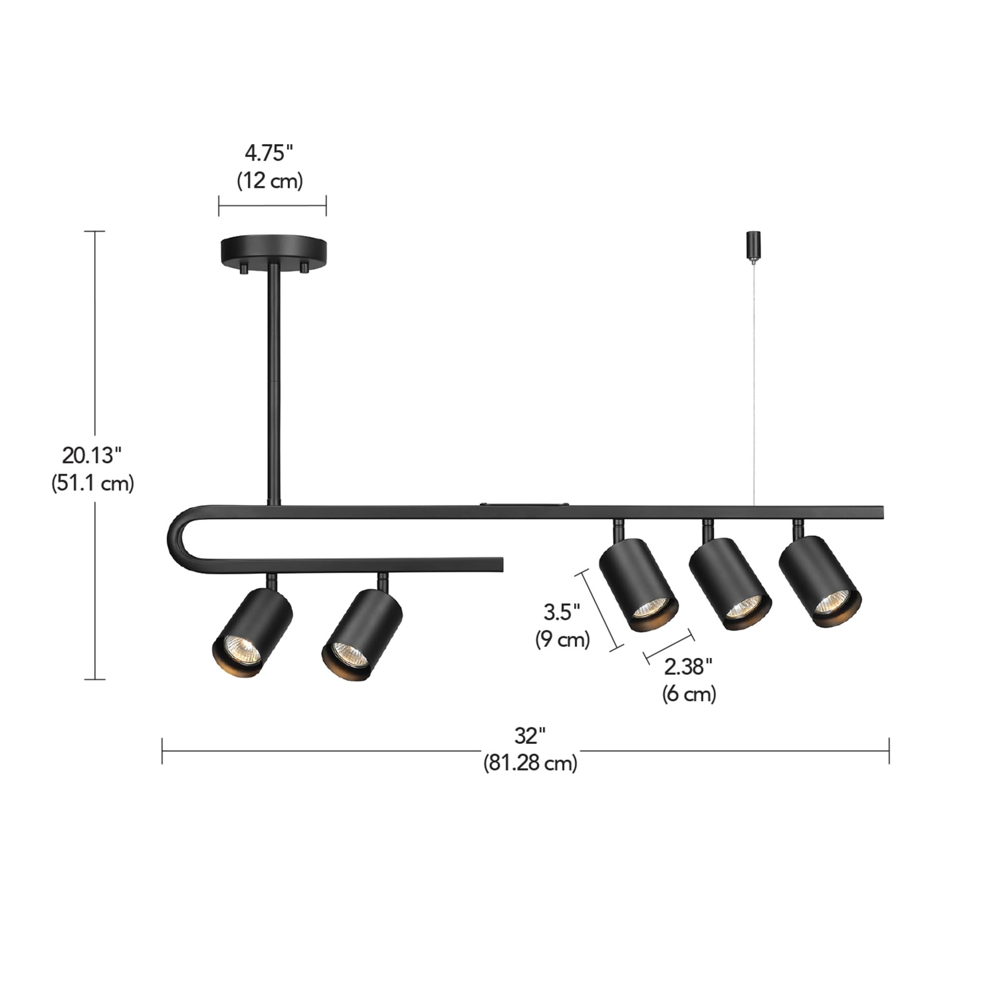 4-Light Track Lighting, Brushed Nickel Finish, Bulb Not Included