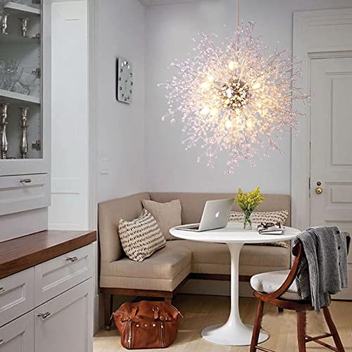 Dandelion Chandelier Firework Chandeliers LED Light Crystal Pendant Lighting Ceiling Light Fixtures Chandeliers Lighting,Dia 23.5 inch