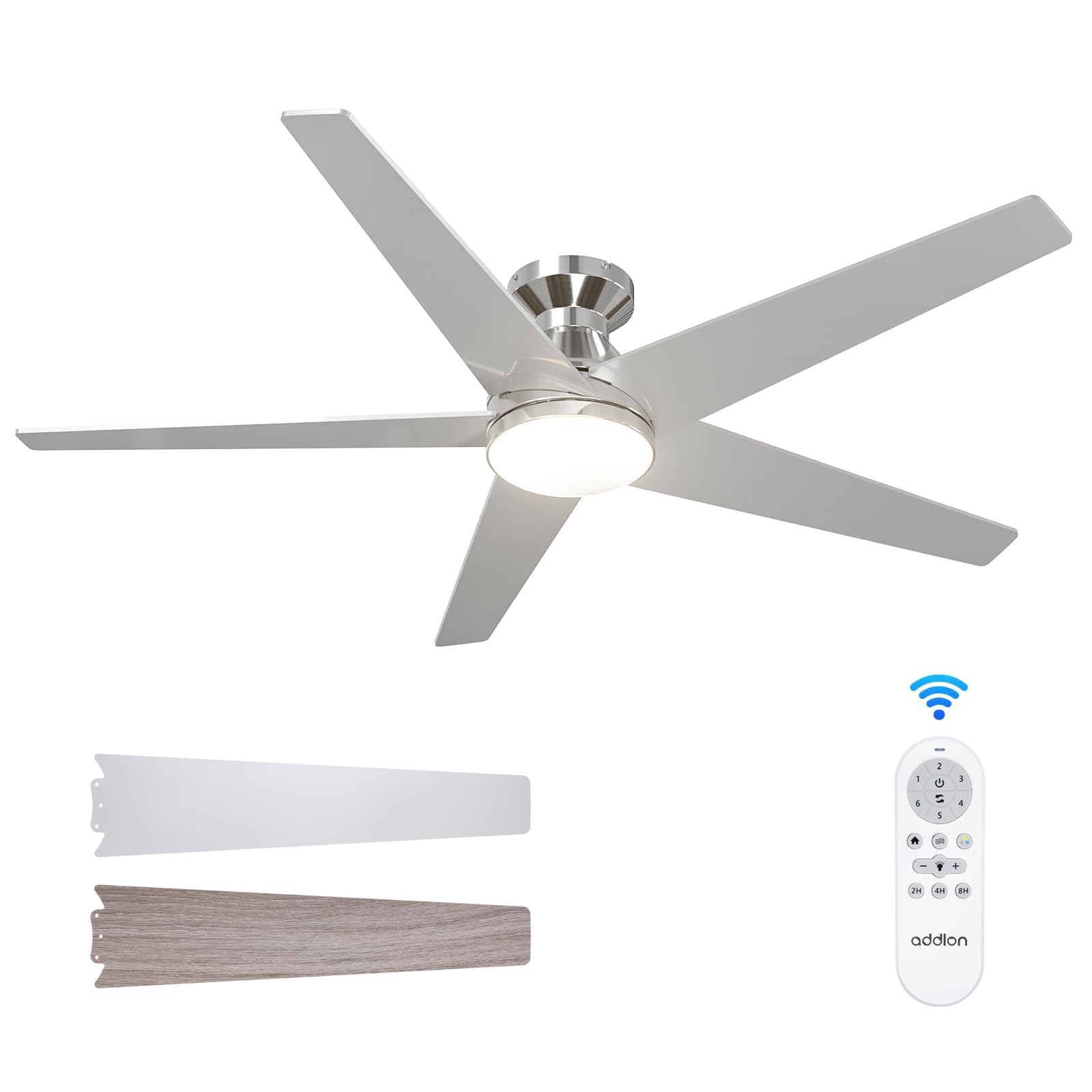 Ceiling Fans with Lights, 42 Inch Low Profile Ceiling Fan with Light and Remote Control, Flush Mount, Reversible, 3CCT, Dimmable, Quiet, Black Small Ceiling Fan for Bedroom Indoor/Outdoor Use