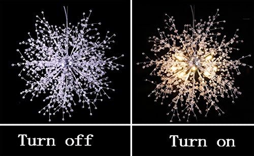 Dandelion Chandelier Firework Chandeliers LED Light Crystal Pendant Lighting Ceiling Light Fixtures Chandeliers Lighting,Dia 23.5 inch