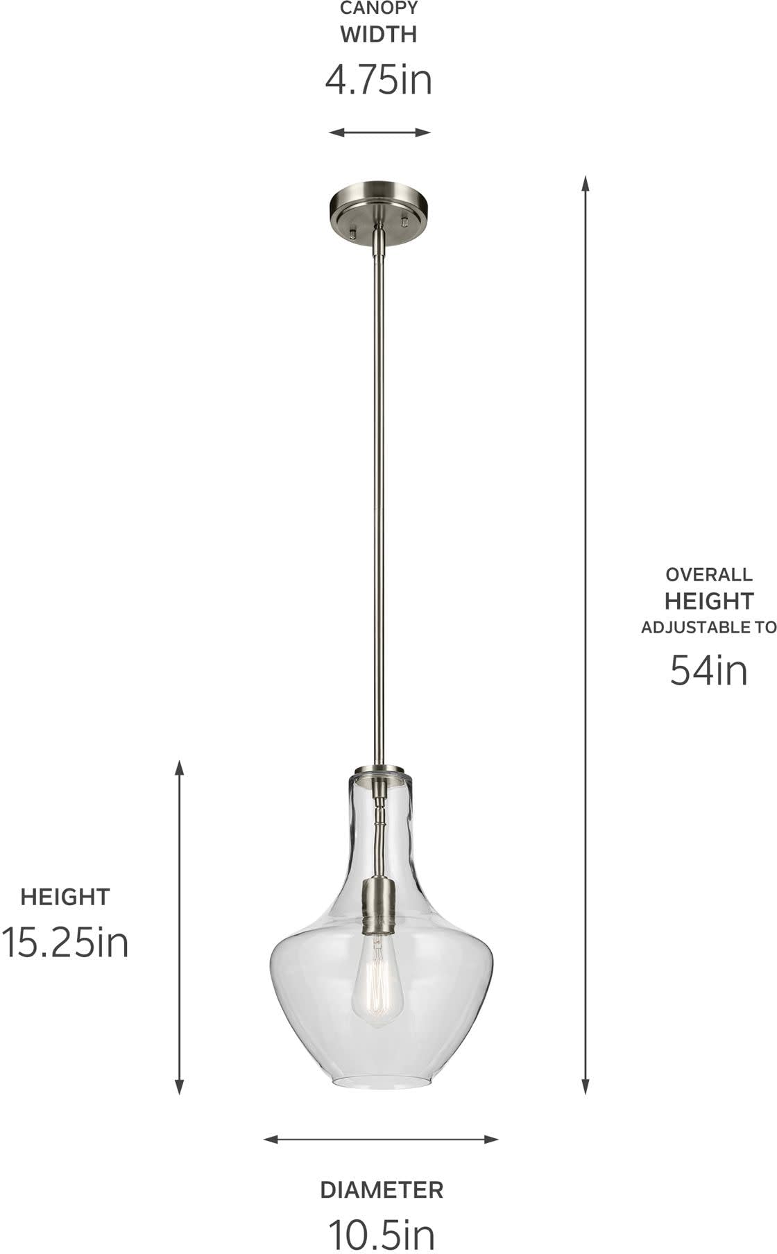 19.75" Kitchen Bell Pendant in Olde Bronze®, 1-Light Clear Glass Pendant Light, (19.75" H x 13.75" W), 42046OZ