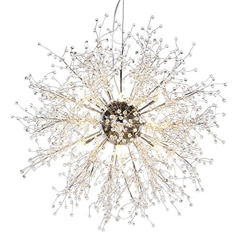 Dandelion Chandelier Firework Chandeliers LED Light Crystal Pendant Lighting Ceiling Light Fixtures Chandeliers Lighting,Dia 23.5 inch