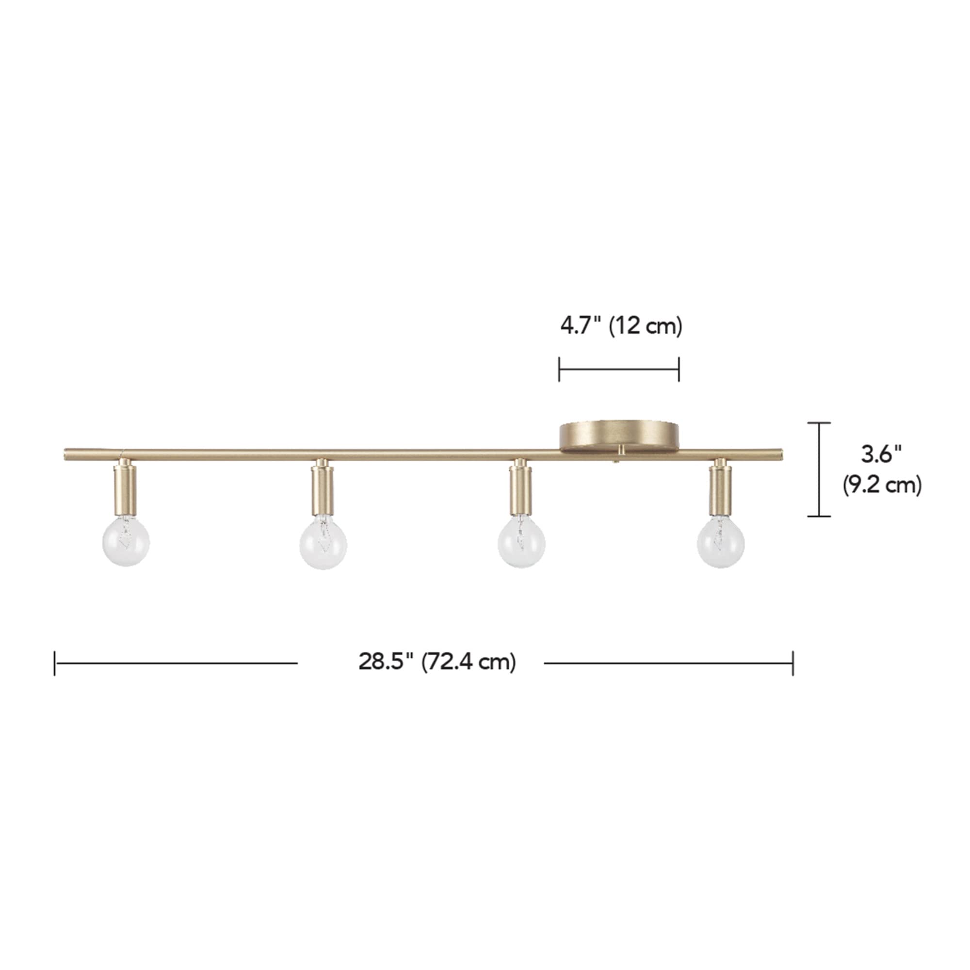 6-Light Track Lighting, Matte Black, Center Swivel Bars