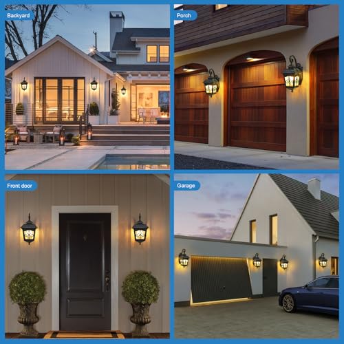 Gold Outdoor Wall Light for House Porch Hallway Doorway Patio Garden, Anti-Rust Aluminum Exterior Wall Sconce Light Fixtures Wall Mount Waterproof Wall Lantern with Water Ripple Glass