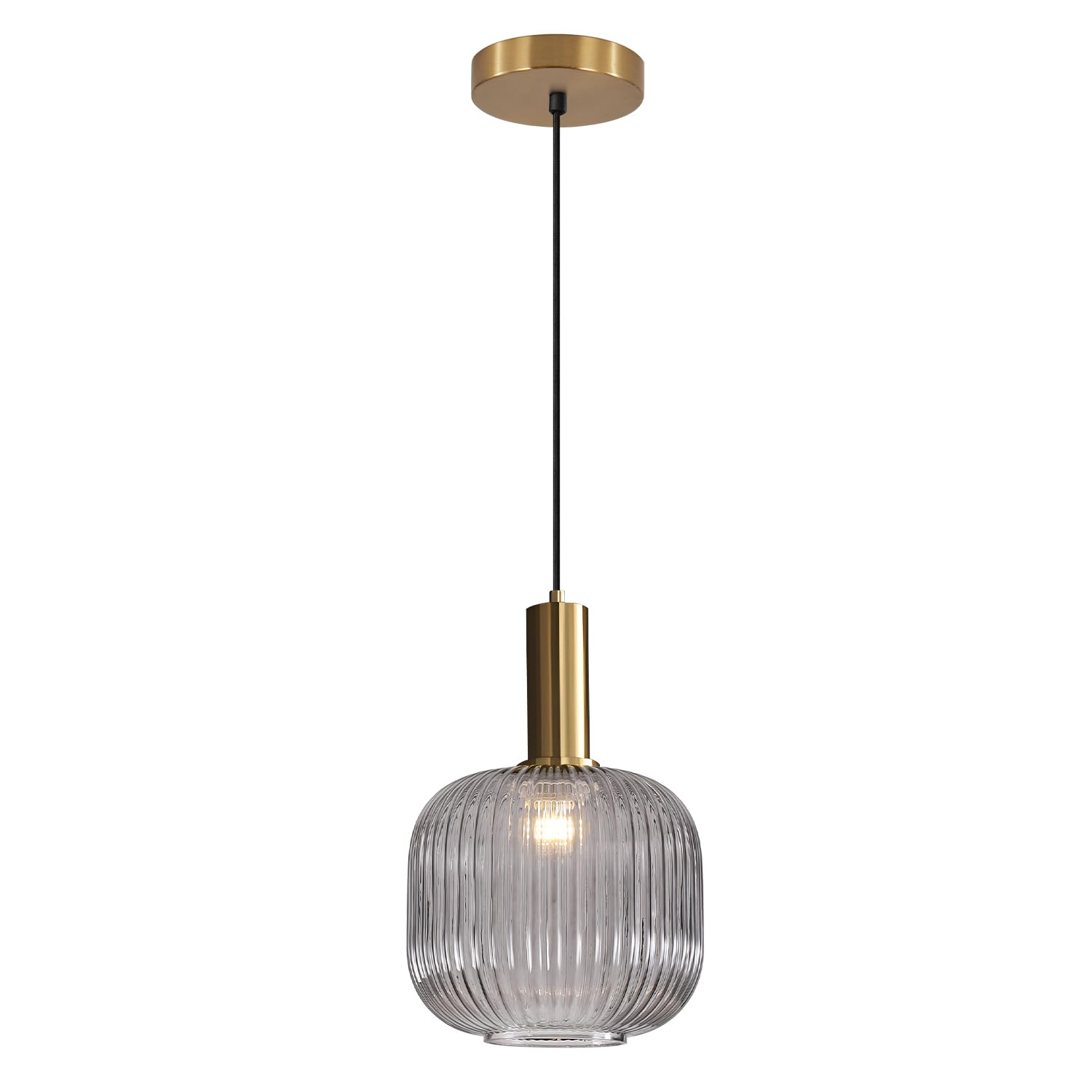 BOKT Modern Smokey Gray Glass Globe Pendant Light Adjustable 3-Light Cluster Pendant Lights Open Glass Kitchen Island Pendant Chandelier Vintage Multi Light Pendant Lighting Cluster Chandeliers