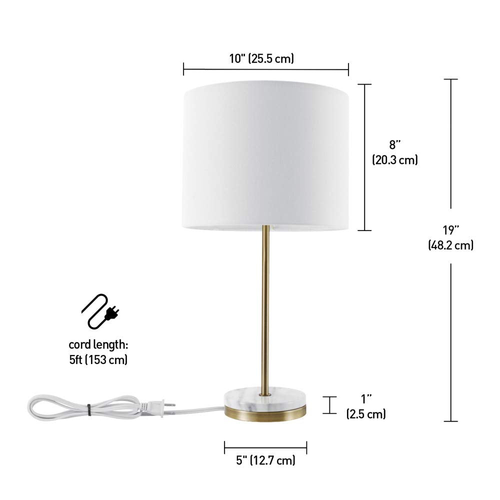 Globe Electric 67347 22" 2-Light Table Lamp, Metallic Dark Gray, Table Lamp for Living Room, Dual Pull Chains, Lamps for Bedrooms, Nightstand, Room Décor, Home Improvement, Home Office Accessories