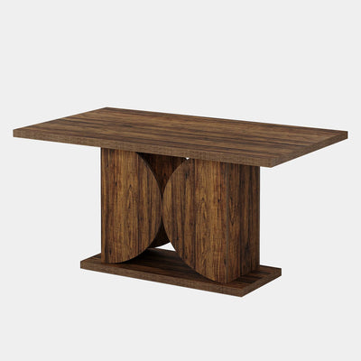 Louisa Dining Table | Rectangular Farmhouse Wood Kitchen Table for 4-6