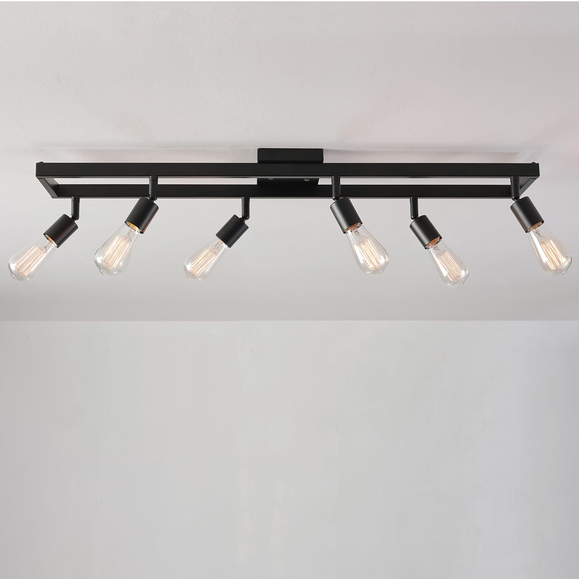 6-Light Track Lighting, Matte Black, Bulb Not Included