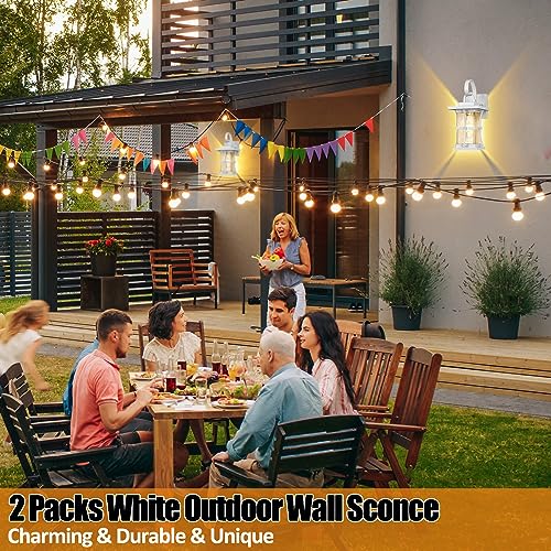 2 Packs Outdoor Wall Light, Oil Rubbed Bronze Exterior Light Fixture Waterproof Porch Sconces Wall Mounted Lighting, Anti-Rust Rustic Wall Sconce for House Garage, Doorway, Front Door Entryway, E26