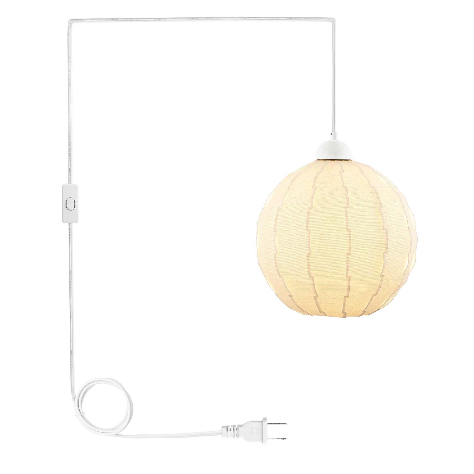 3-Light Pendant Light, DIY Cluster Chandelier, Linen Kitchen Island Light Fixture, White Hanging Lighting Fixture with Fabric Lamp Shade, Pendant Light DIY kit, KR3364-WT-1PK