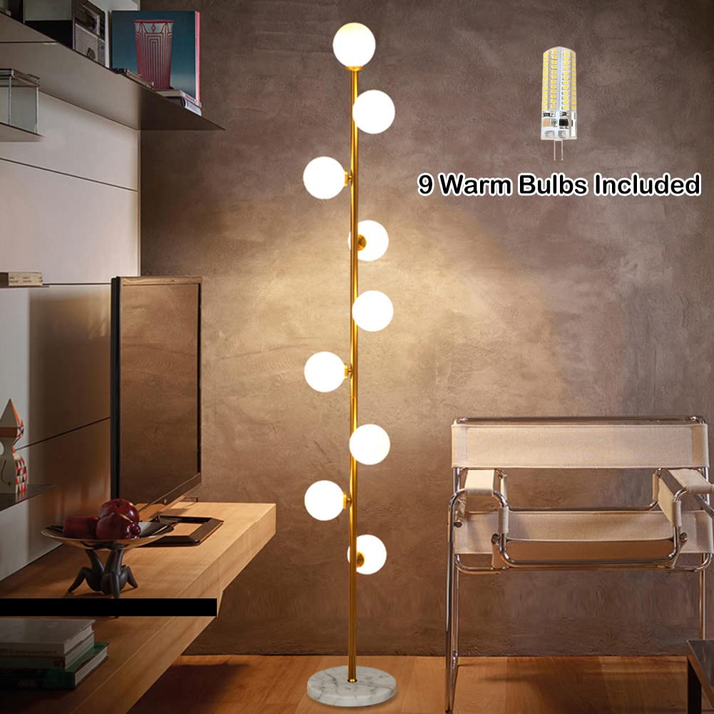 Lighting KU300198 Cozy Elegant Modern Creative Floor Lamp for Living Room,Bedroom,Office,9 Lights