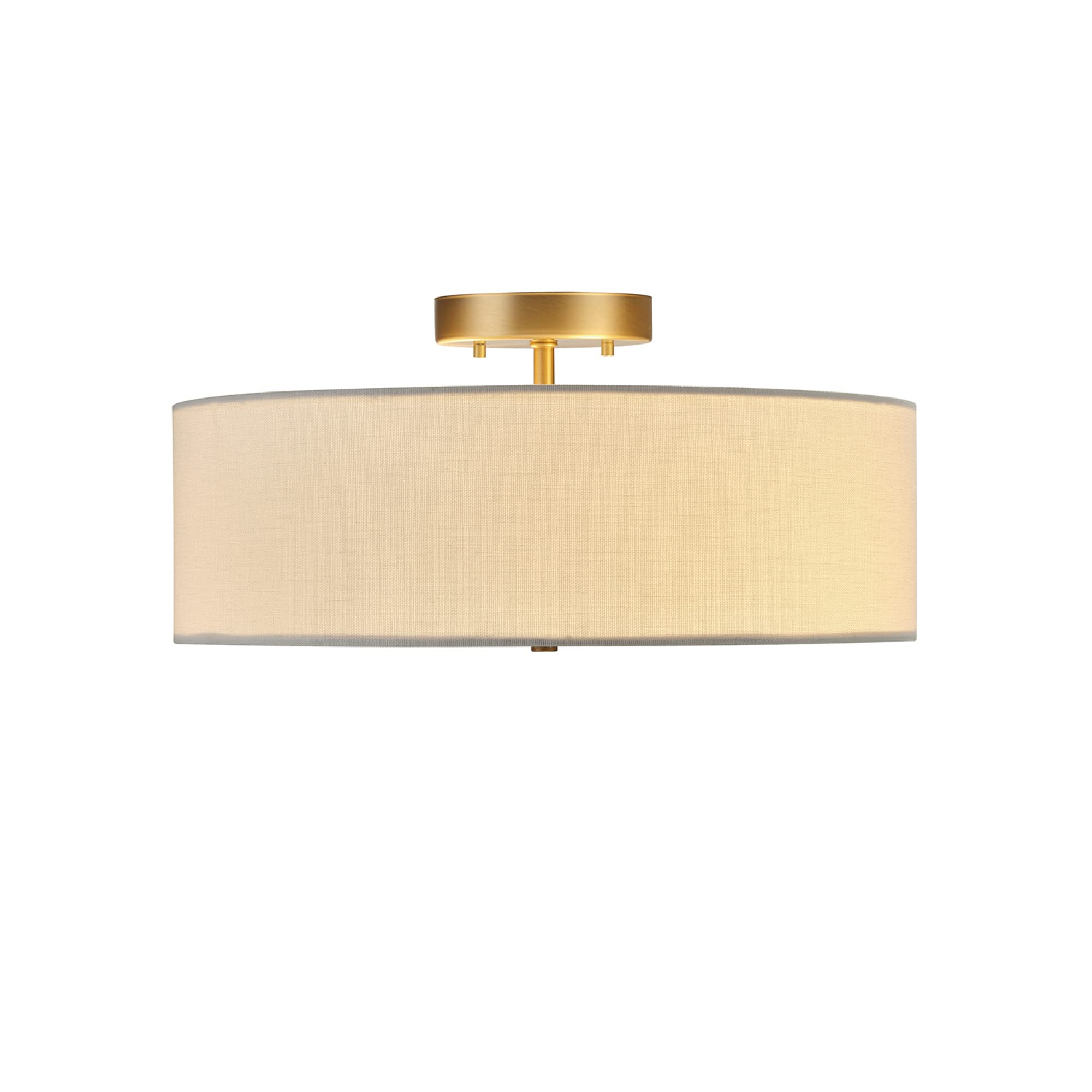 2-Light Flush Mount Ceiling Light, Dark Bronze, White Linen Shade, Kitchen, Lights, Bathroom, Home Essentials, Bedroom, Closet Light, Lighting Fixtures