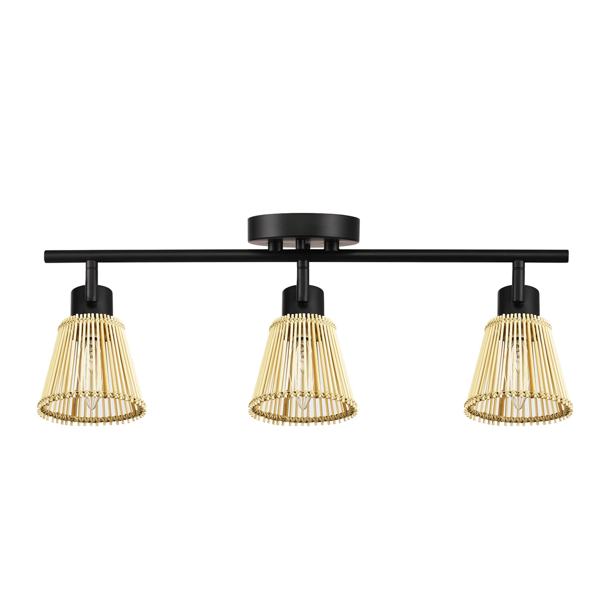 3-Light Track Lighting, Brushed Nickel, Clear Glass Shades, Silver, Bulb Not Included