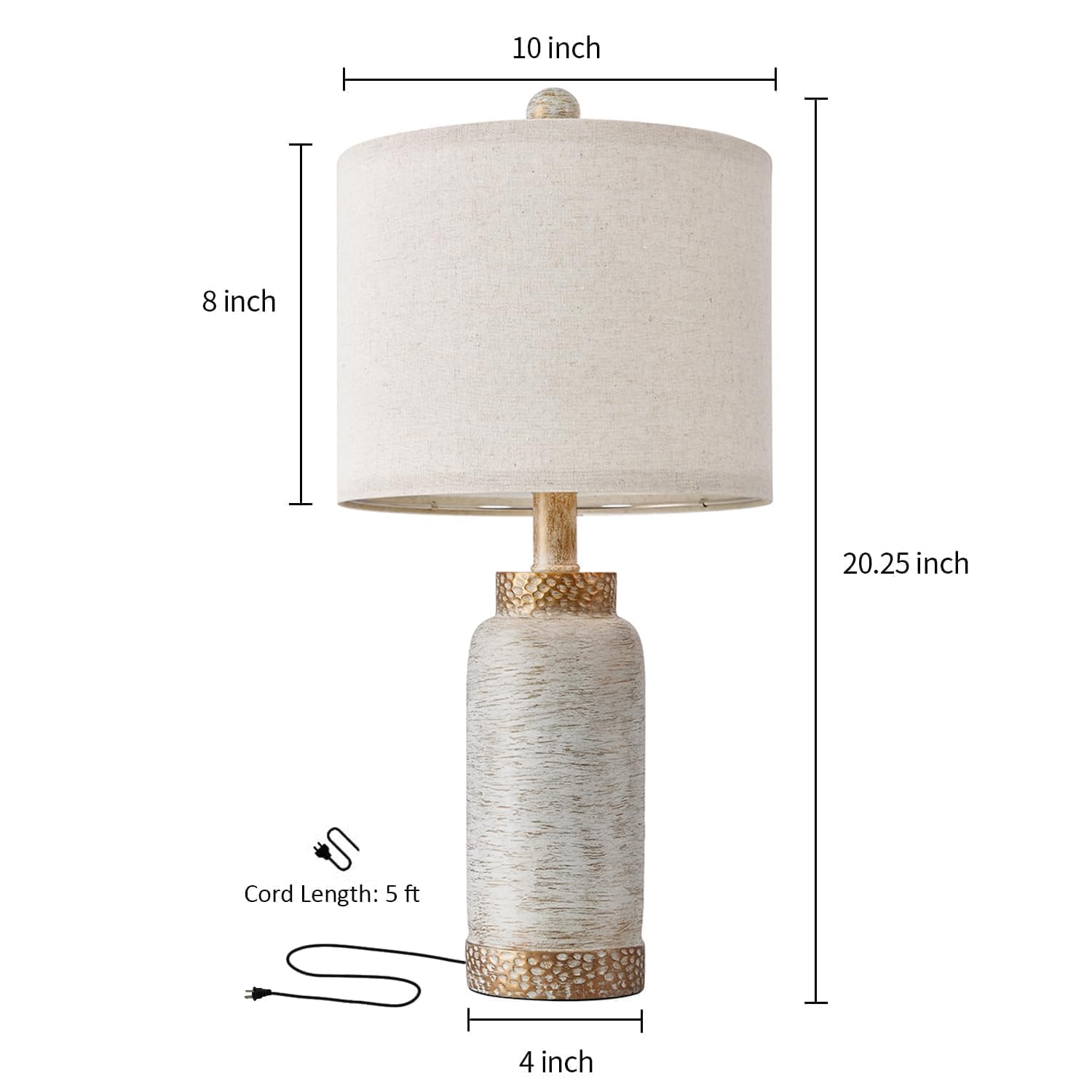 Industrial Dual USB Charging Ports 3-Way Dimmable Touch Control Table Lamp Nightstand Lamp Vintage Modern Bedside Lamps for Living Room Bedroom Hotel