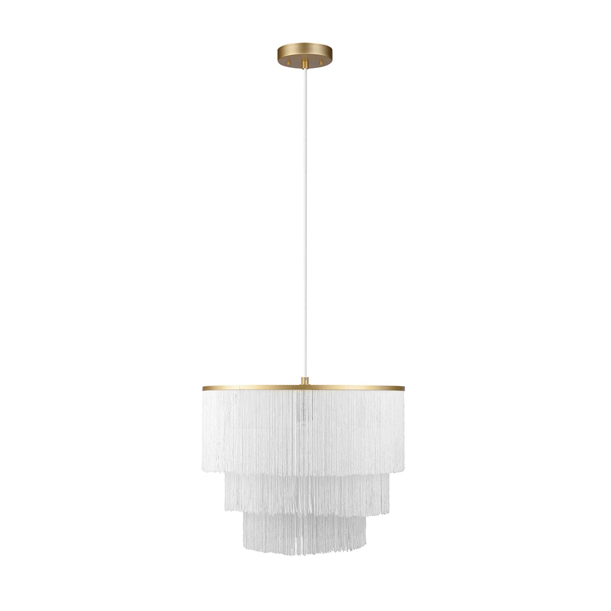 1-Light Pendant Lighting, Matte Brass, Frosted Ribbed Glass Shade, Bulb Not Included