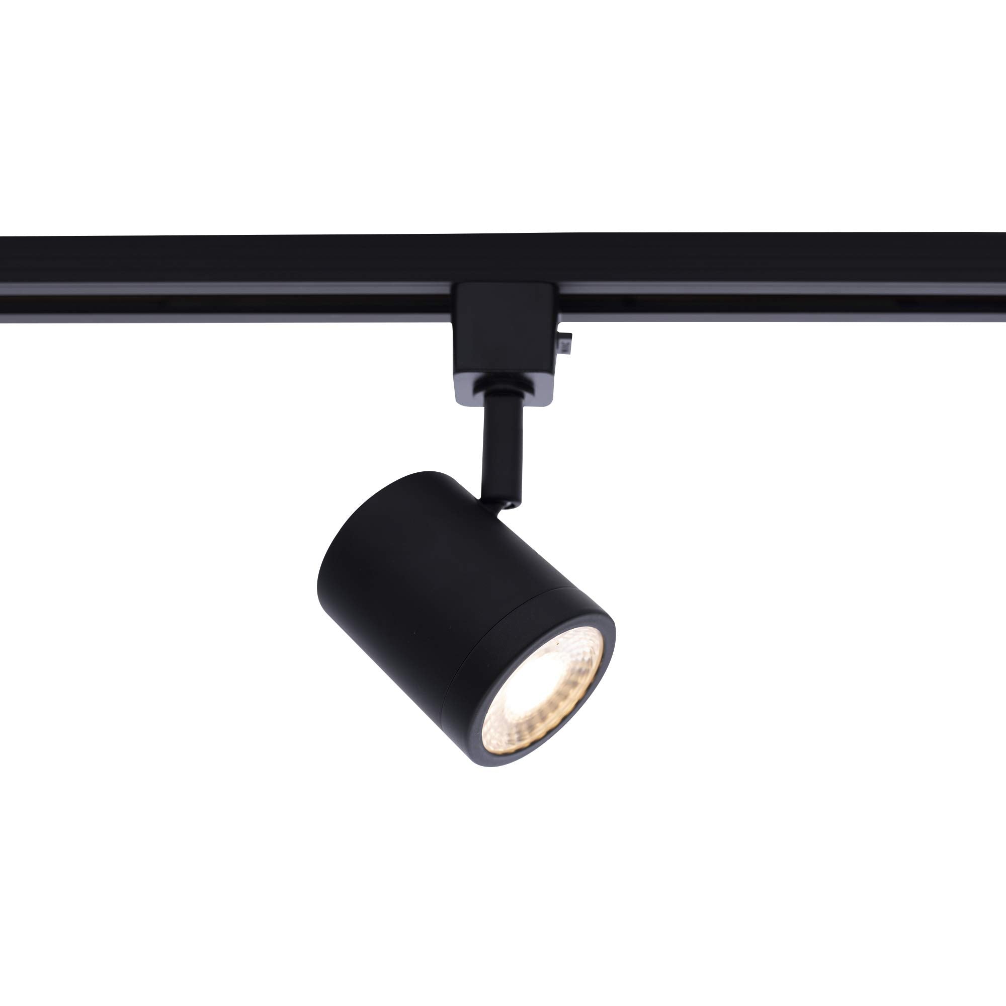 Charge LED 10W Energy Star 3 Light Track Kit with Floating Canopy Feed and 4Ft Track with End Caps 3000K in Black