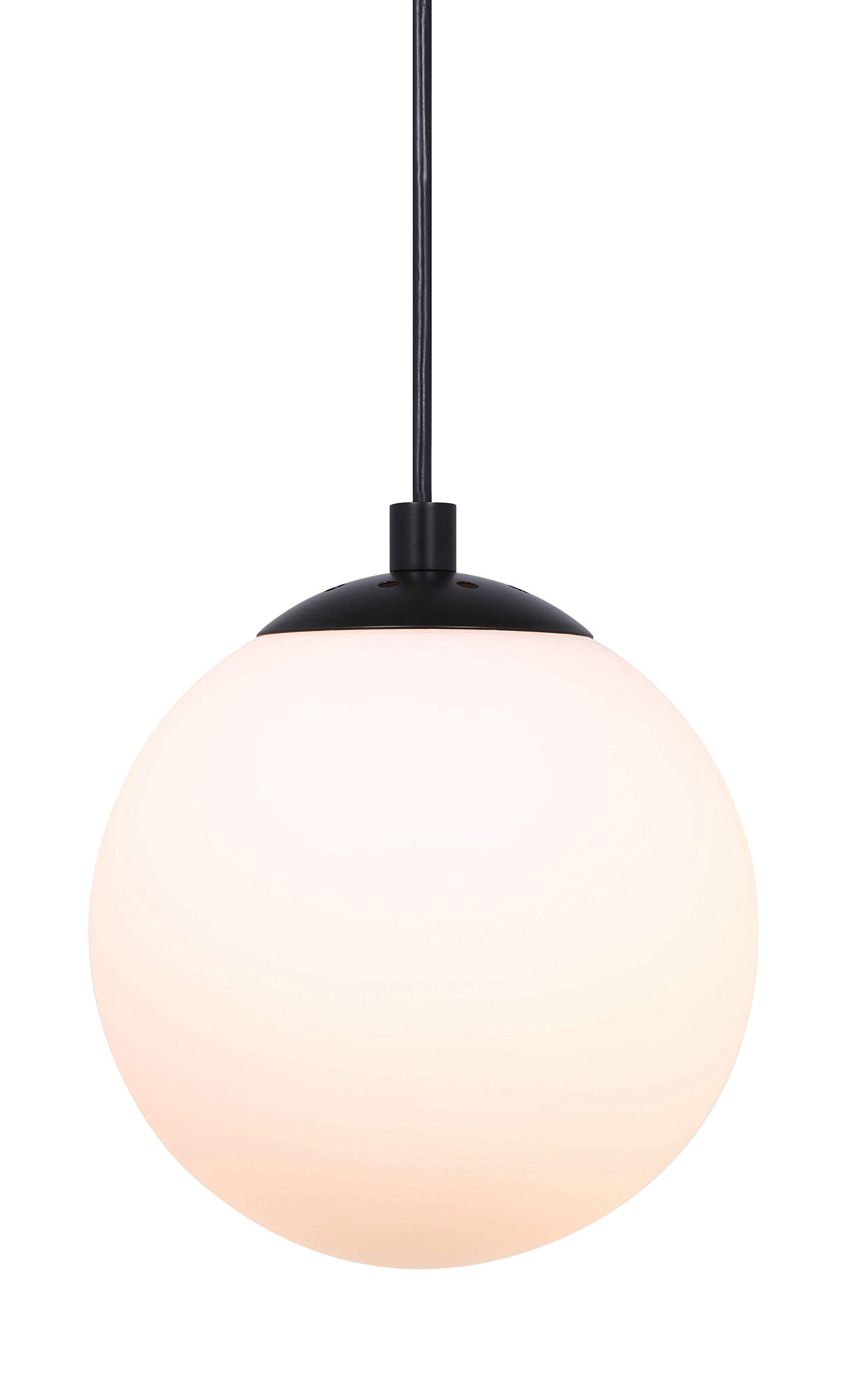 Lighting Pendant Lighting 1 Light Globe Pendant Light, Modern Adjustable Kitchen Hanging Ceiling Light Matte Black Finish XB-P1211-MBK