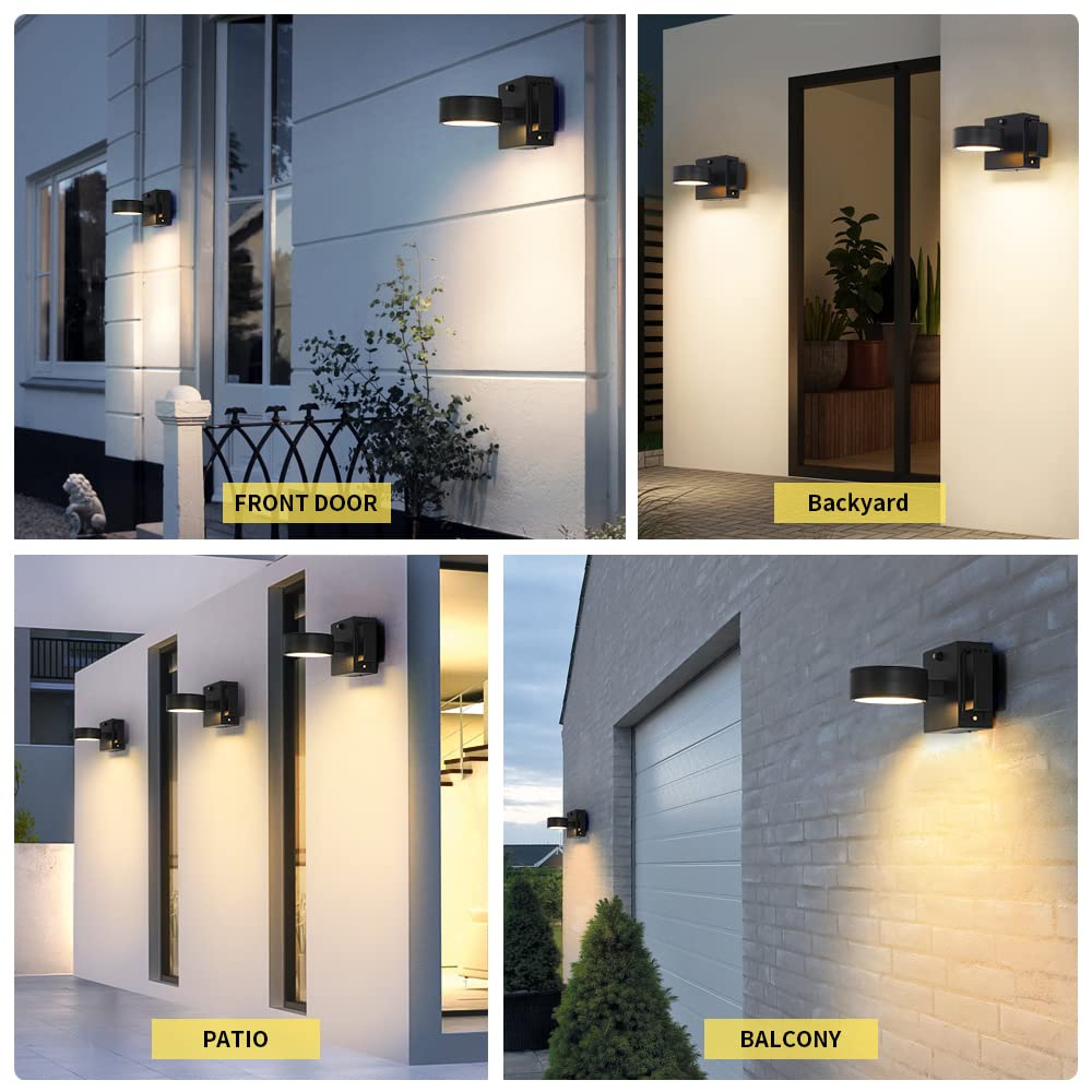 Modern Outdoor Sconce Lights, LED Outdoor Wall Sconce, Aluminum Porch Lights, Exterior Wall Sconce, Waterproof Outdoor Sconce Light 8W, 3000K Outdoor Wall Light for Garage Enterway