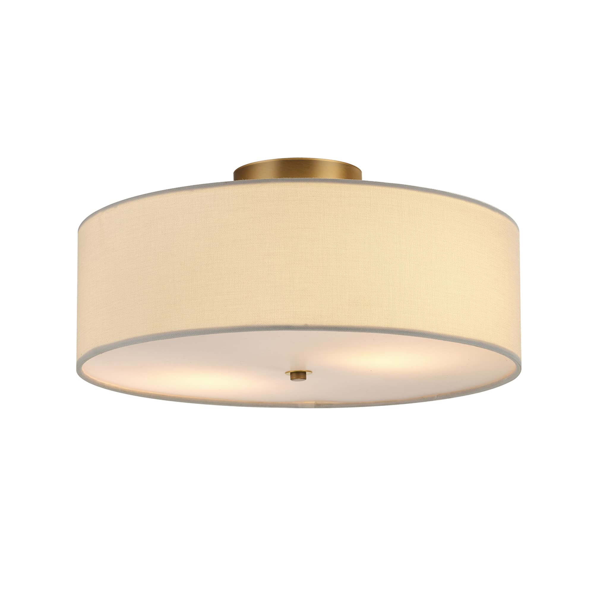 2-Light Flush Mount Ceiling Light, Dark Bronze, White Linen Shade, Kitchen, Lights, Bathroom, Home Essentials, Bedroom, Closet Light, Lighting Fixtures