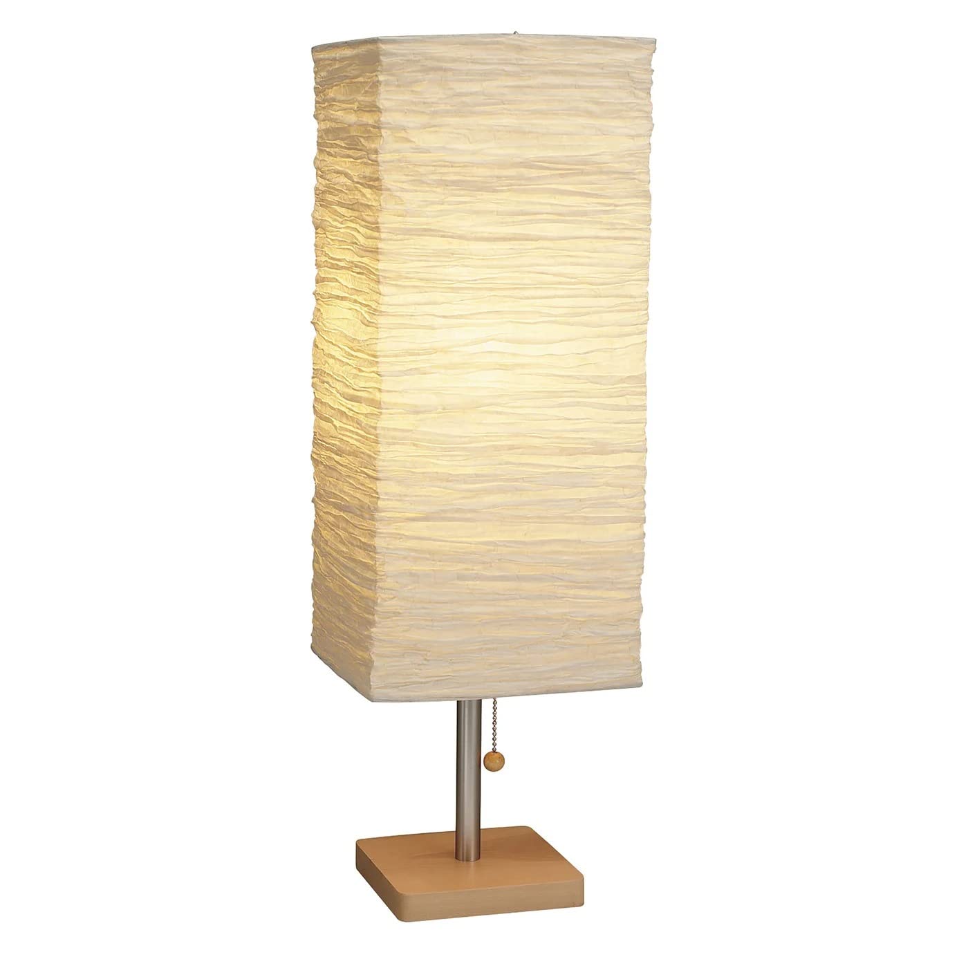 Table Lamp, 25 in., 100 W Incandescent/ 26W CFL, Natural Rubber Wood/Steel Accents, 1 Table Lamp , White