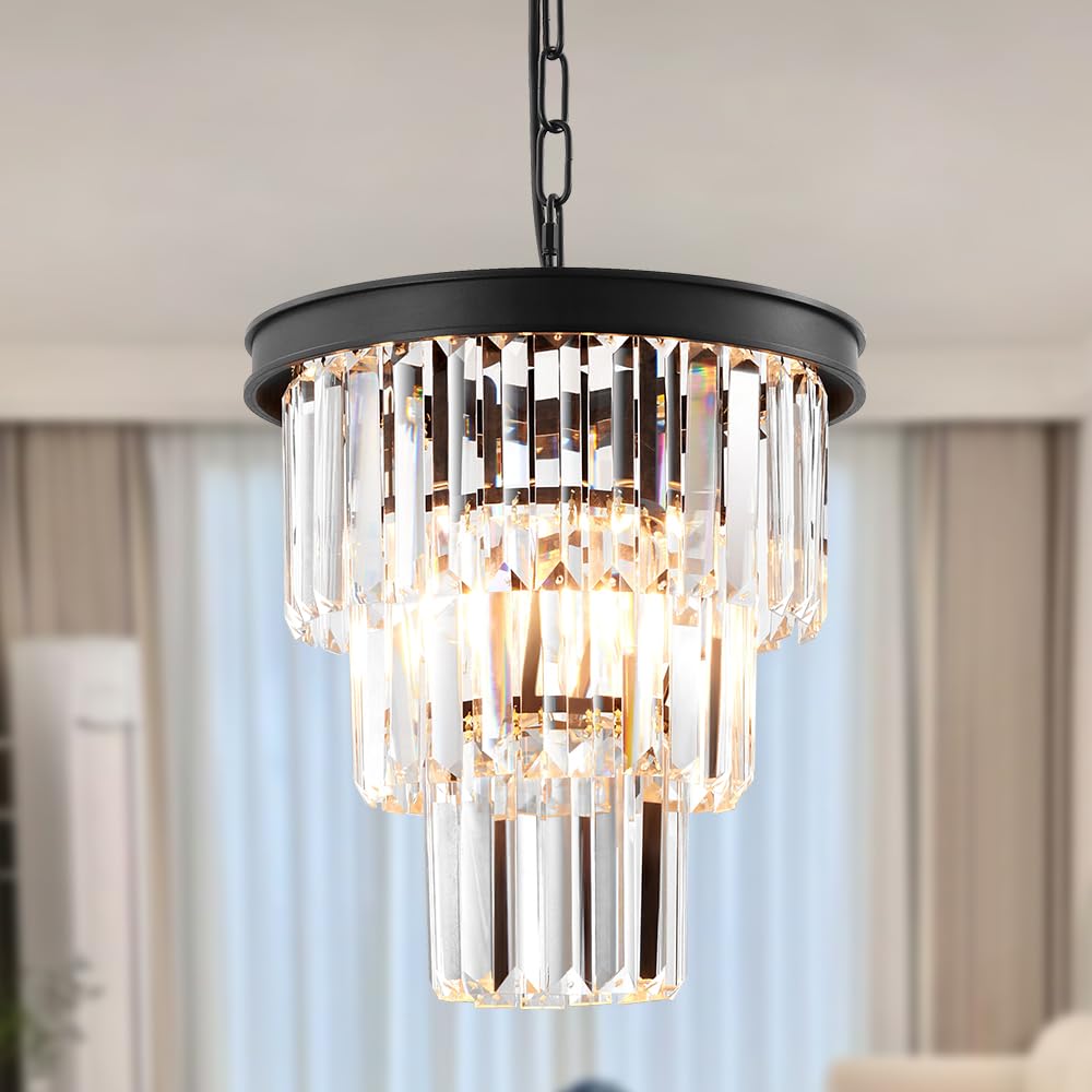 Modern Crystal Gold Pendant Light Fixtures for Kitchen Island Luxury Gold Chandelier Perfect for Dining Room, Bedroom, Kitchen, Living Room