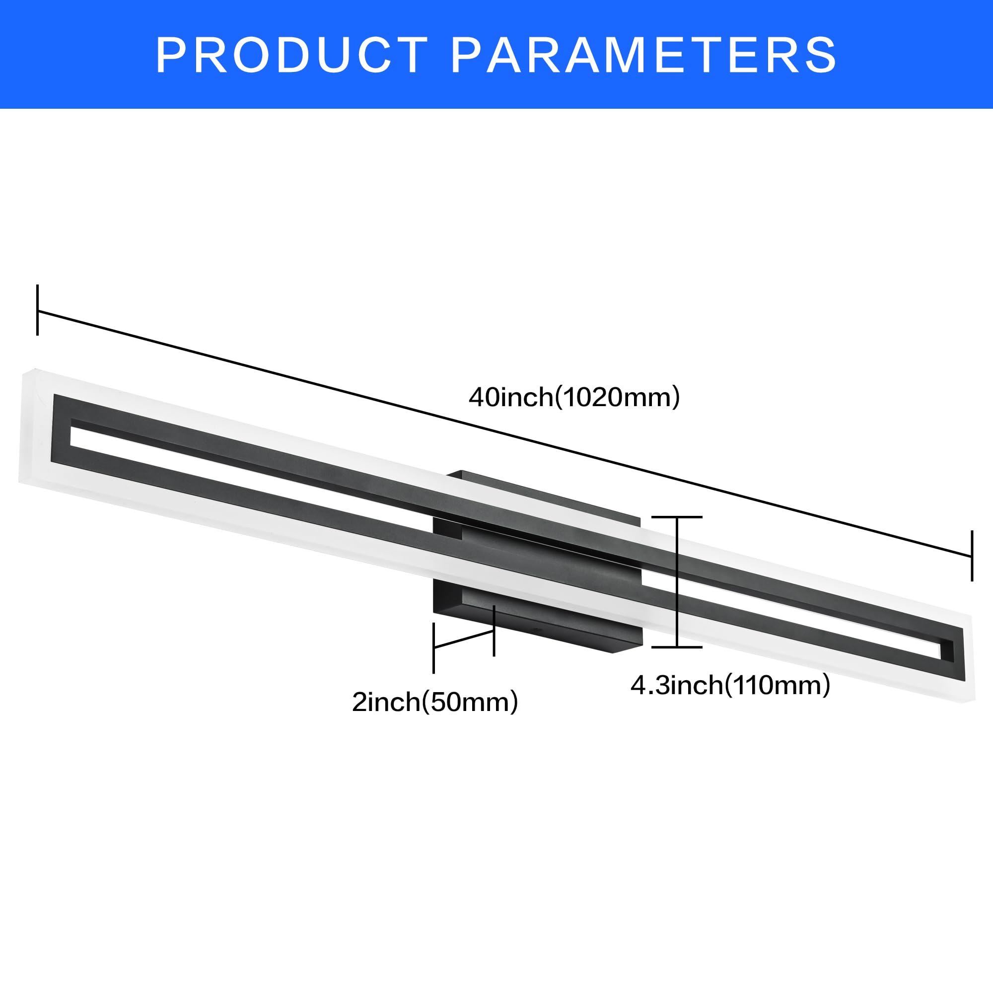 LED Vanity Light Bathroom Vanity Light,31.8 Inch Bathroom Lights Over Mirror 6000K Brushed Nickle