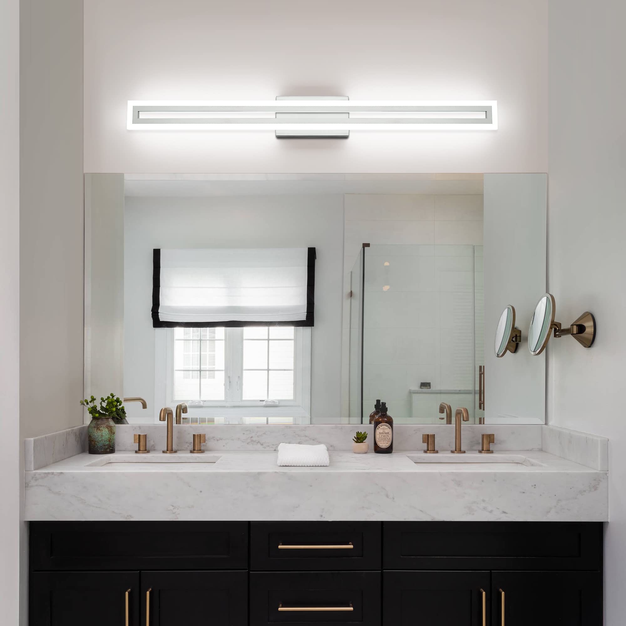 LED Vanity Light Bathroom Vanity Light,31.8 Inch Bathroom Lights Over Mirror 6000K Brushed Nickle