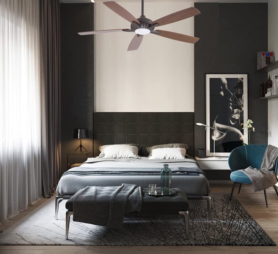 60" Ceiling Fan with LED Light & Remote, Oil Rubbed Bronze