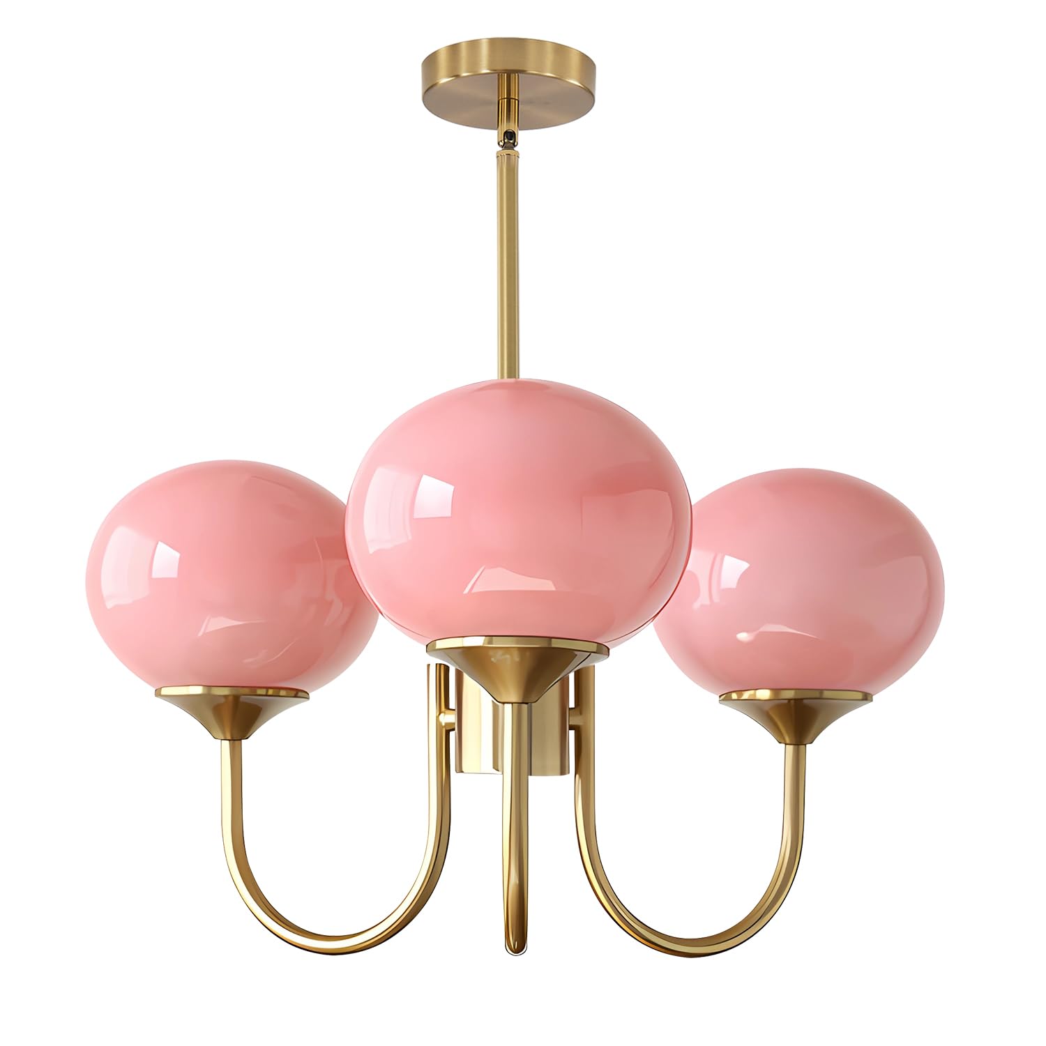 5-Light Modern Globe Sputnik Chandelier Mid Century Large Glass Gold Sputnik Pendant Lights Kitchen Island Vintage Milk Glass Dining Room Chandelier Brushed Brass Hanging Light Fixture