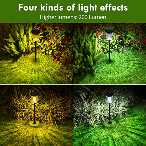 Outside Lights for Yard 6 Pack, Super Bright Solar Pathway Lights Outdoor Waterproof,Up to 14 Hrs Auto On/Off Solar Garden Lights, Solar Powered Landscape Lighting for Path Yard Garden Walkway