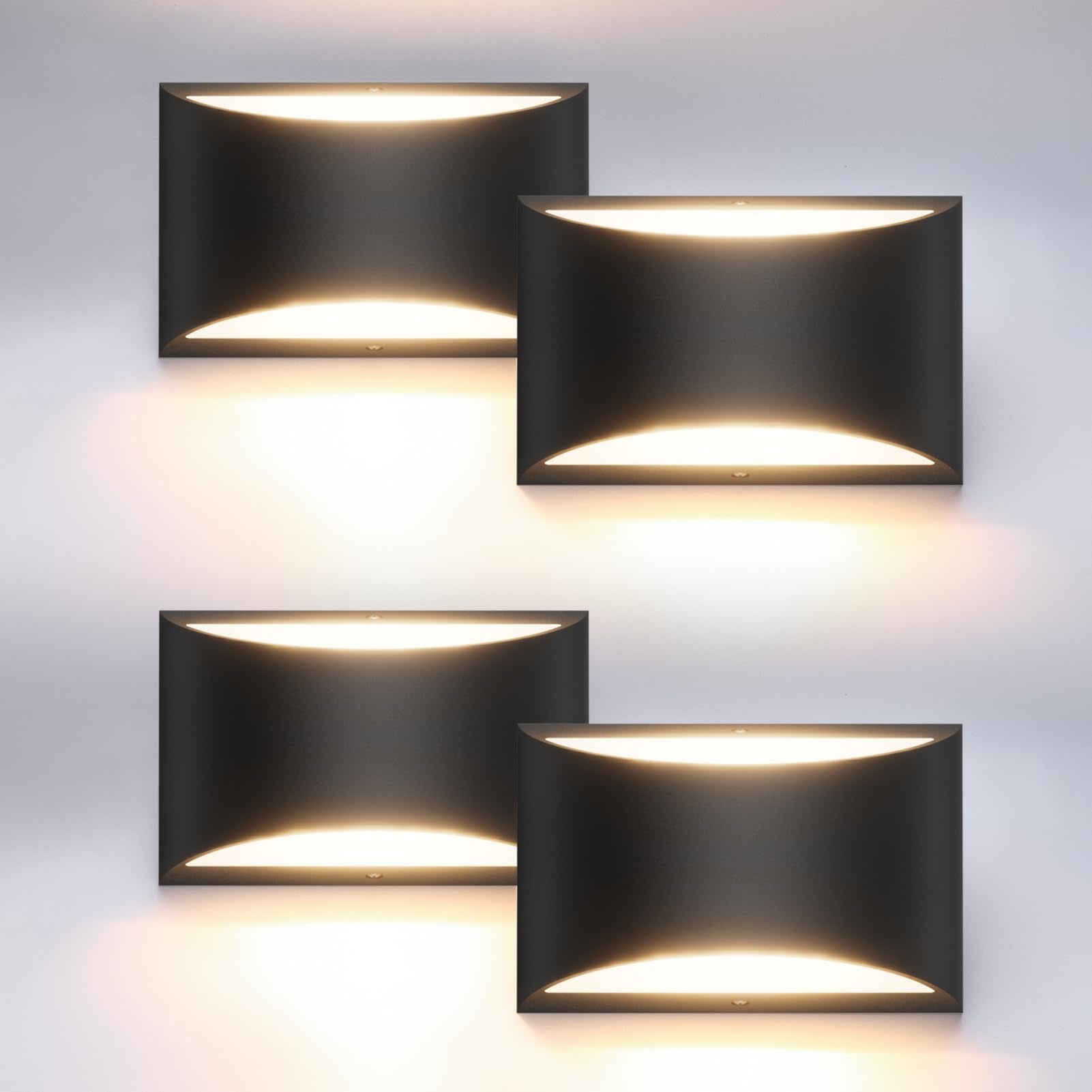 Black Modern LED Wall Sconce Indoor Wall Lights 1 Pack Hardwired Up and Down Wall Mount Light for Living Room Bedroom Hallway Corridor Conservatory Warm White 3000K(with G9 Bulbs)