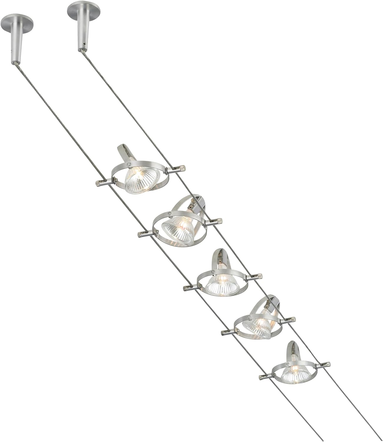 Accent Electronic Low Volt Surface Track Lighting Kits, LED Compatible, Nickel