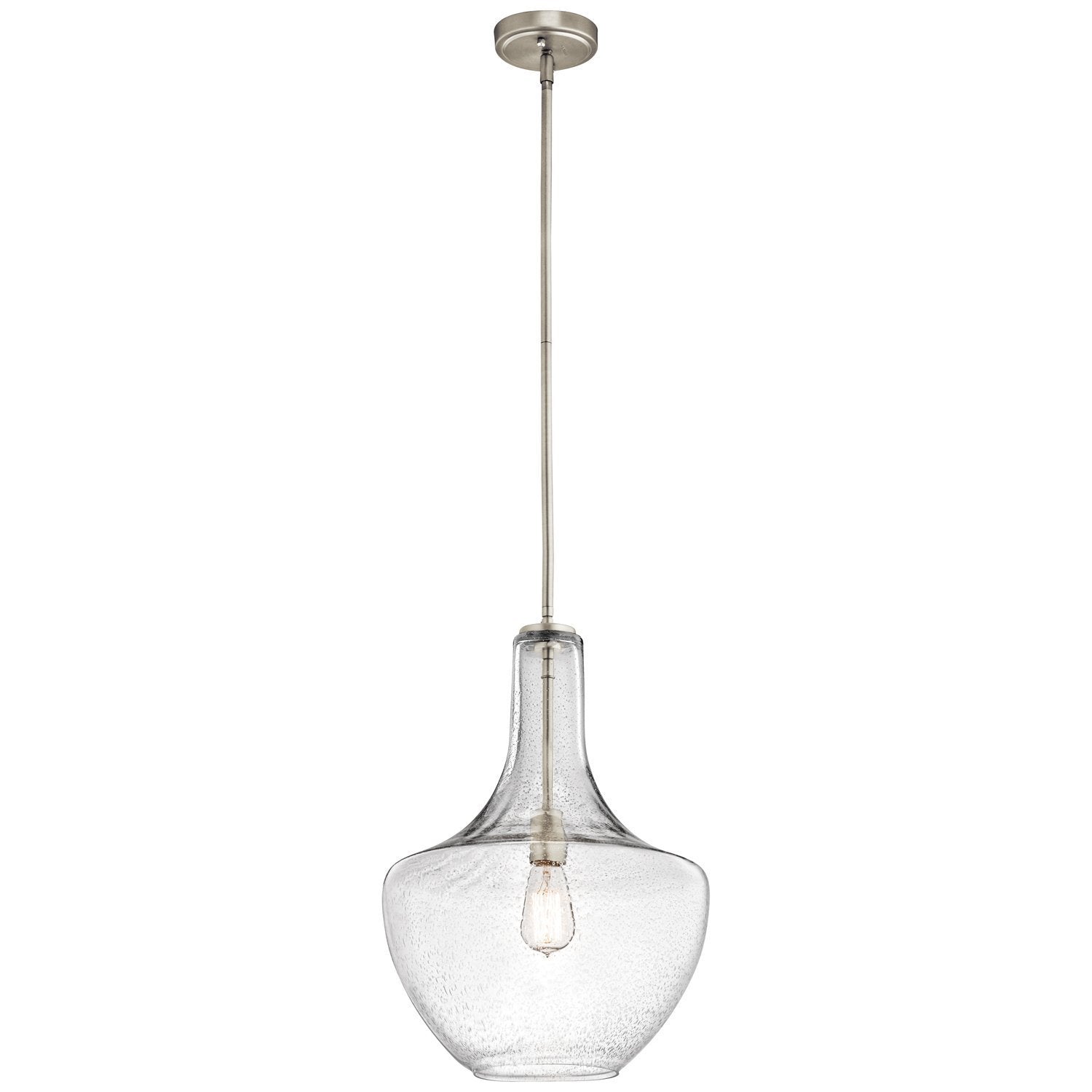 19.75" Kitchen Bell Pendant in Olde Bronze®, 1-Light Clear Glass Pendant Light, (19.75" H x 13.75" W), 42046OZ