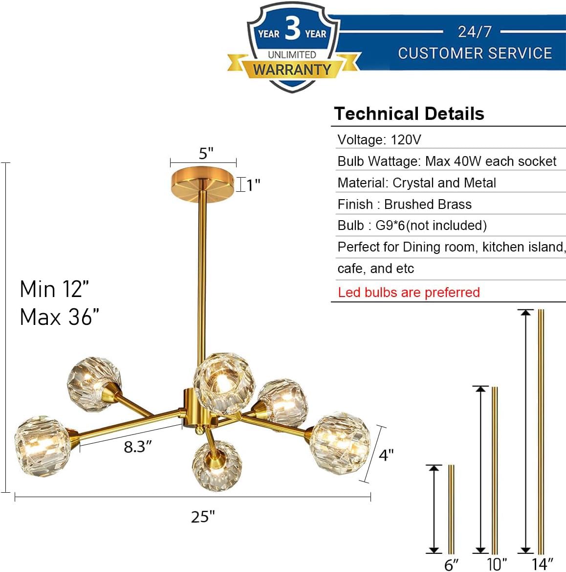 Sputnik Chandeliers for Dining Room Light Fixture, Modern Crystal Chandeliers, 9 Lights Gold Chandelier for Living Room Bedroom, Dining Room Chandelier Over Table, Kitchen Light Fixtures