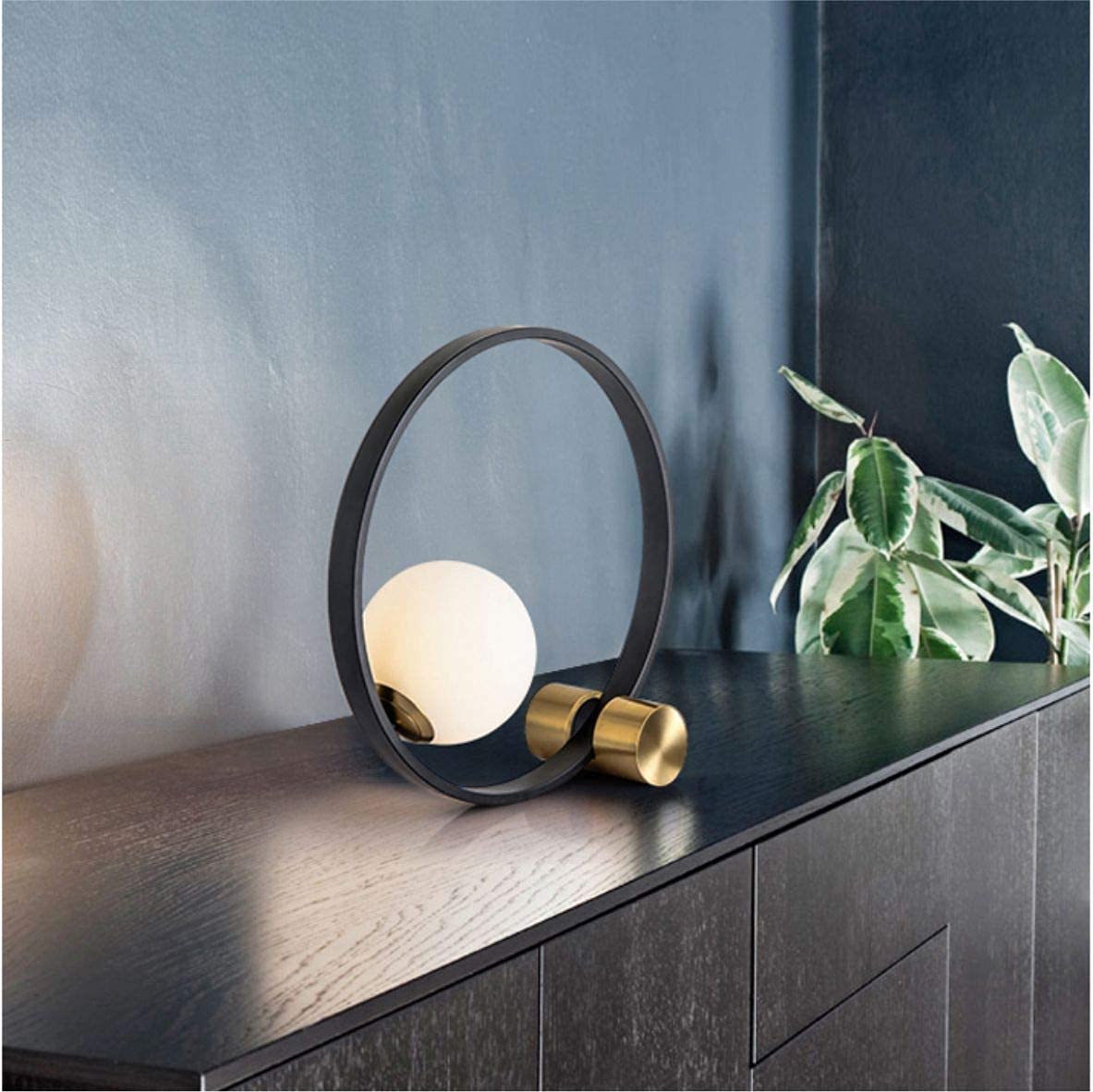 Modern Bedside Night Lamp Mini Gold Table Light Metal Brass Finished Bedside Desk Lamp with Milky White Shade for Living Room Bedroom (Bronze, Oval)