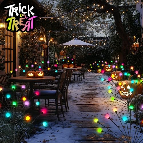 Solar Garden Lights, 20 LED Firefly Garden Lights Solar Outdoor, Solar Lights for Outside Sway by Wind,Solar Lights Outdoor Waterproof for Christmas Yard Patio Pathway Decoration (2 Pack)